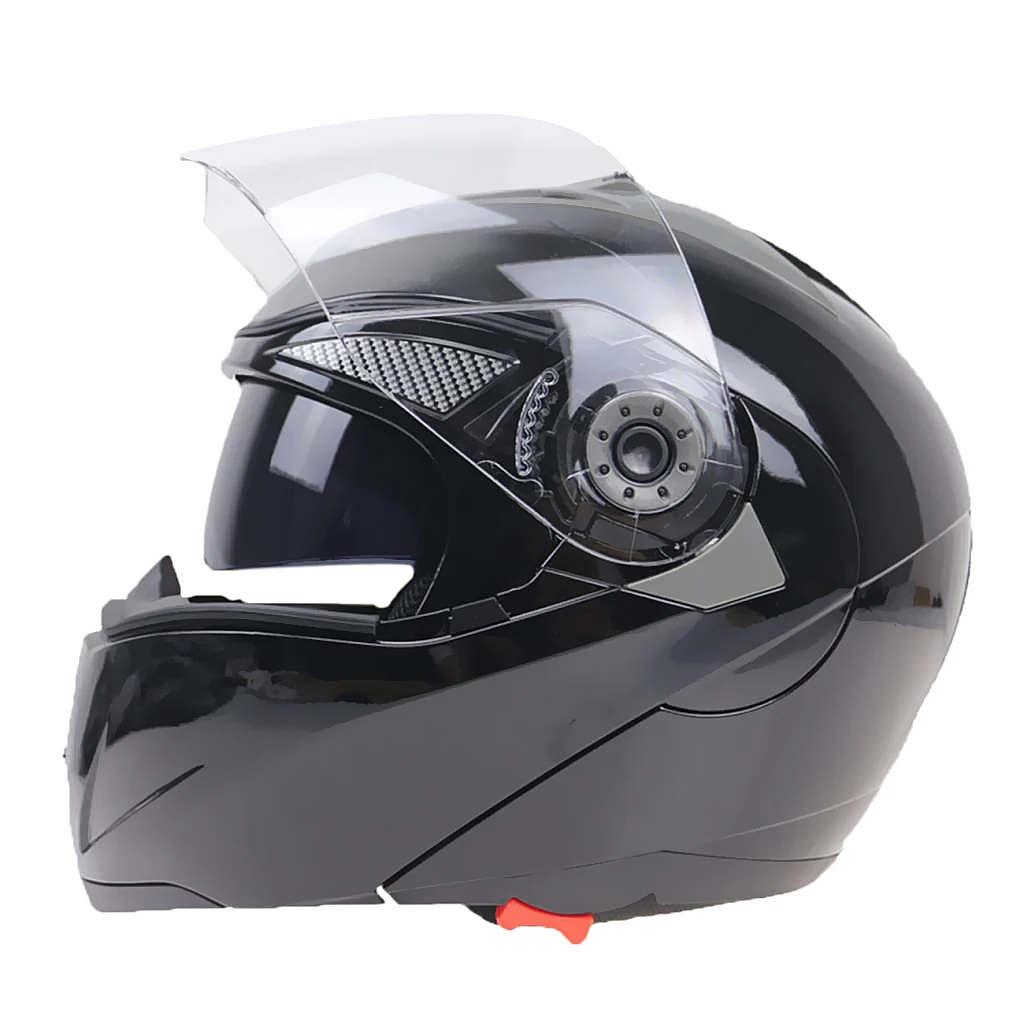 Motorcycle DOT Flip Up Dual Visor Sun Shield Full Face Helmet - Choose Size