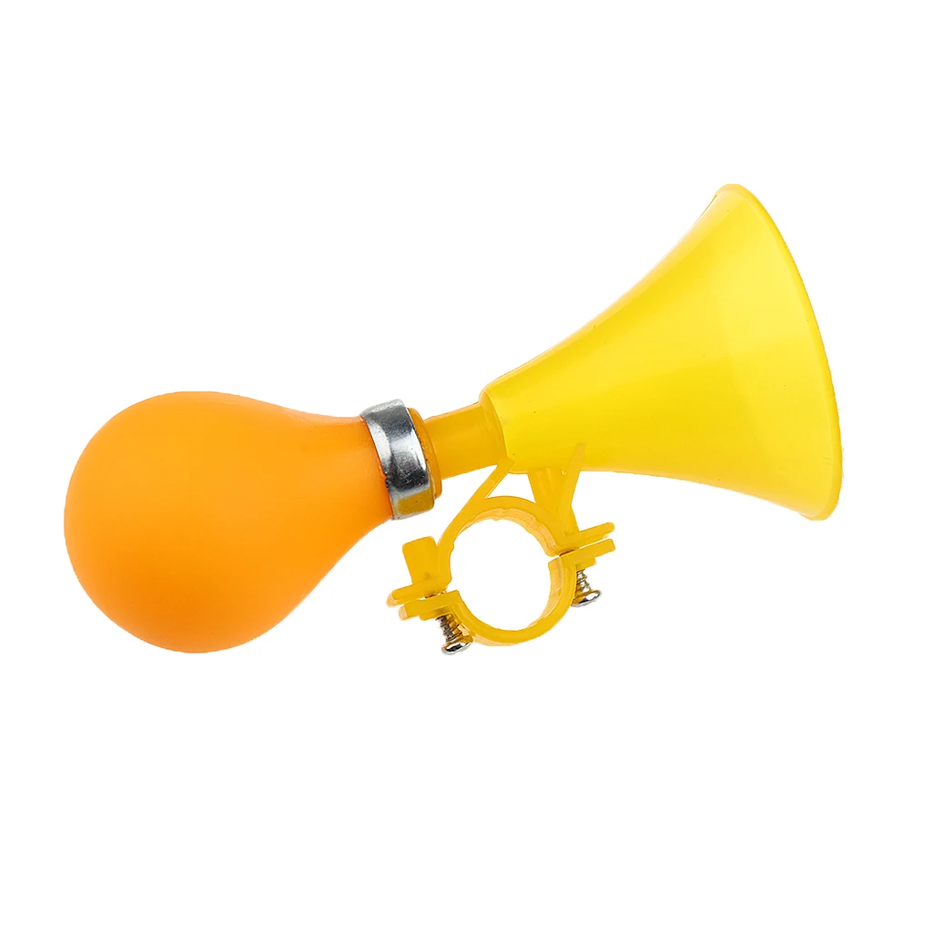 2X Plastic  Horn Loud Hooter Bell Portable Kids Children Bell Yellow