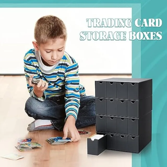 Cholemy Trading Card Storage Box with 16 board 70 Card Dividers 1 Label  Sticker Organizer for Baseball - AliExpress
