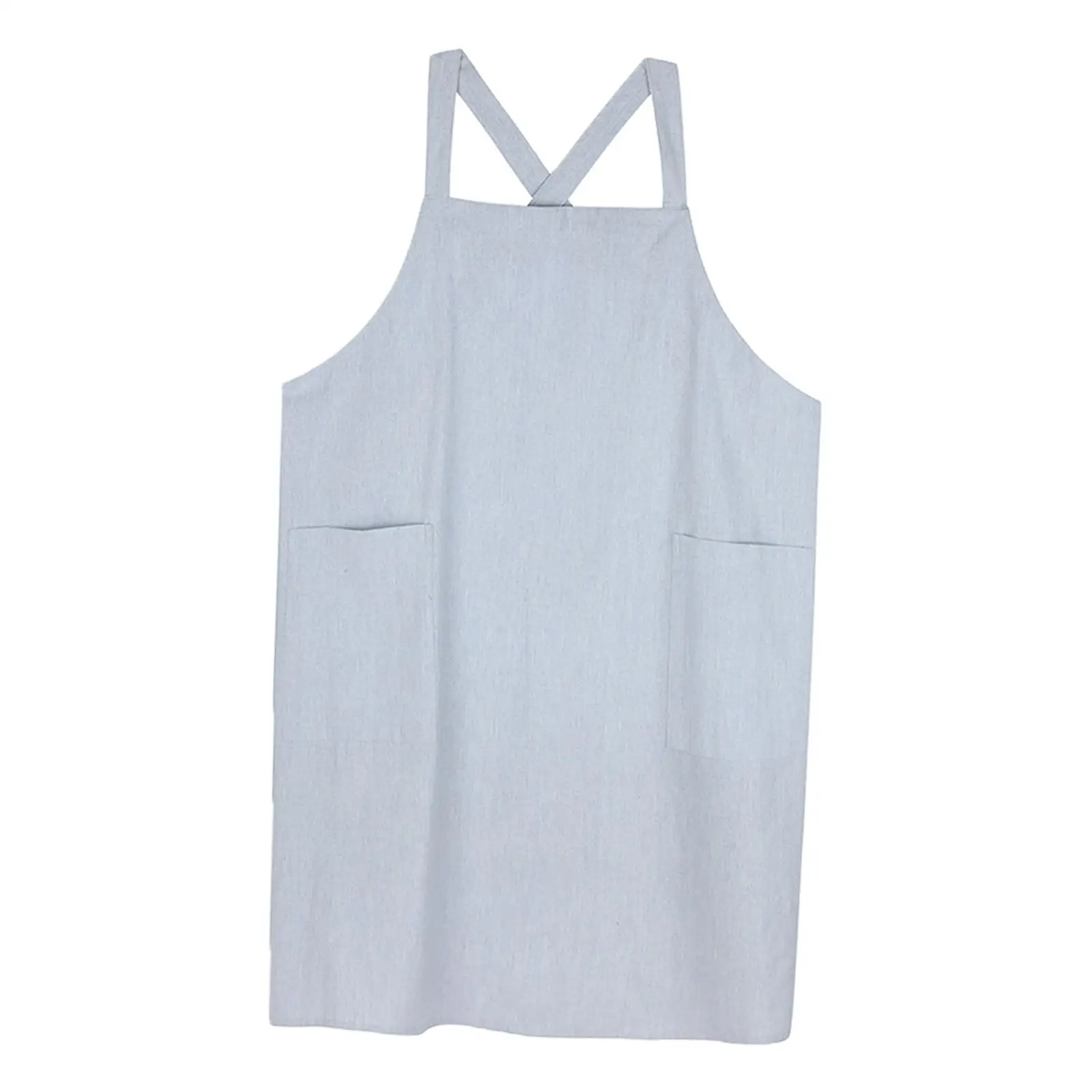 Cotton Catering Apron with Pockets Waterproof Barista Apron Professional Apron Bib for Restaurant Hotel Woman
