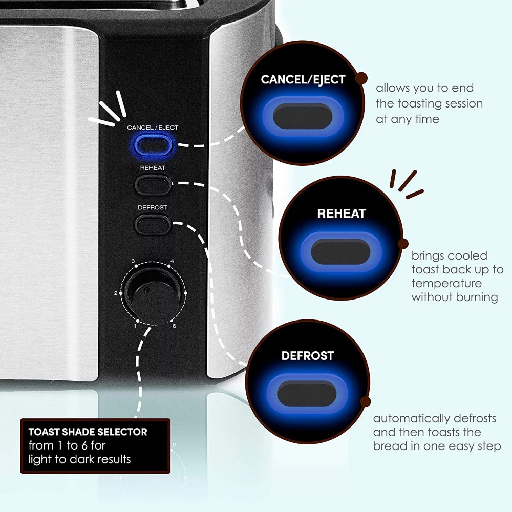 Title 3, Elite Gourmet ECT-3100 4 Slice Long Toaster