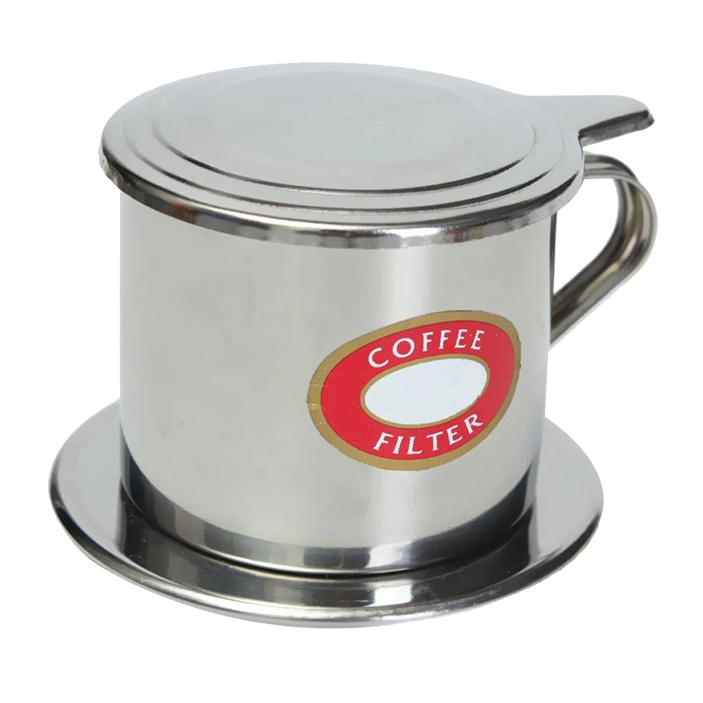 Vietnamese Coffee Filter Set, Coffee Maker Pot, Coffee Infuser Set, , Single-Cup Serving, Stainless Steel , 2 Sizes to Choose