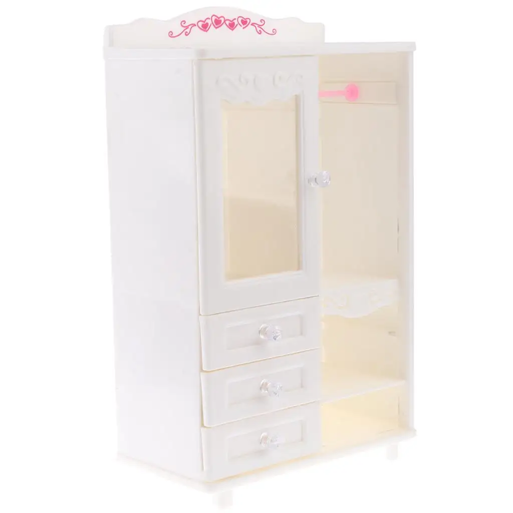Dollhouse Miniature Bedroom Furniture Storage Wardrobe Closet  