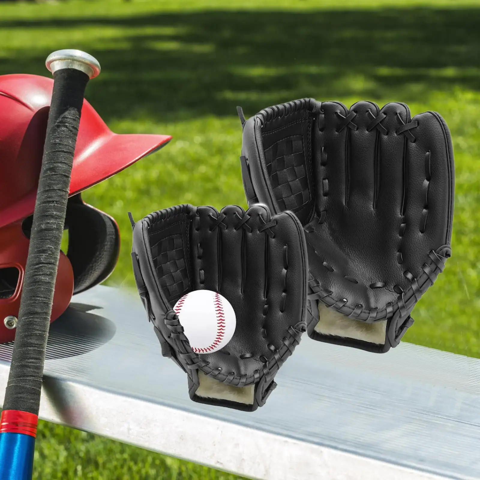Baseball Catcher Gloves Mitts Baseball Fielding Glove Team Game Teeball Glove Youth Outdoor Sports Batting Gloves Baseball Mitts