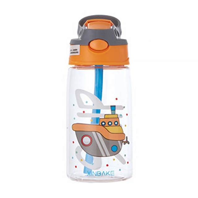 480ml Cartoon Design Flip Water Bottle Cruise Ship Print Balloon Pattern  Leakproof Plastic Children Drink Bottle for School - AliExpress