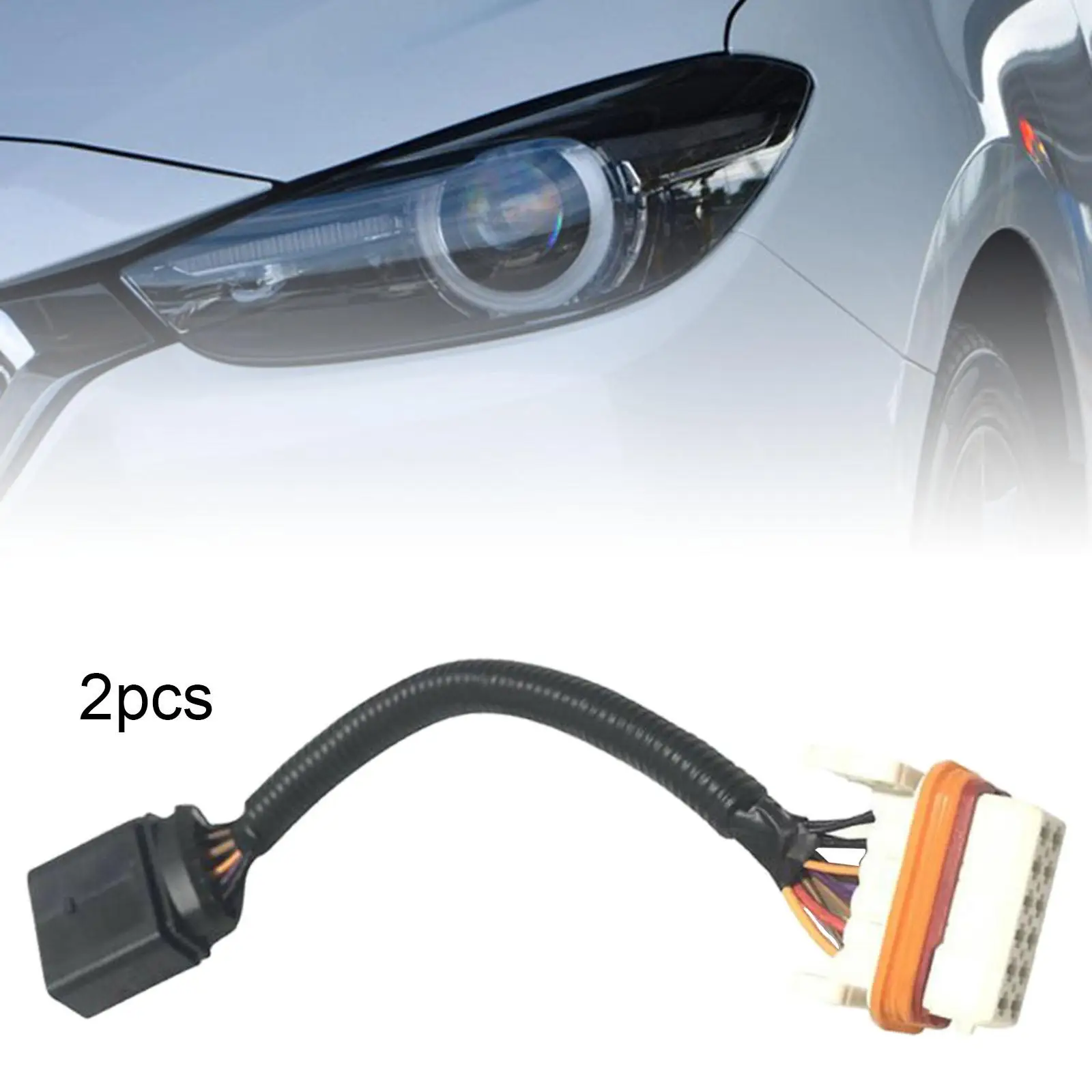 Headlight Wiring Harness Adapter, 7L6971071A  Right Lighting Parts Spare Parts Replaces Professional Accessories  