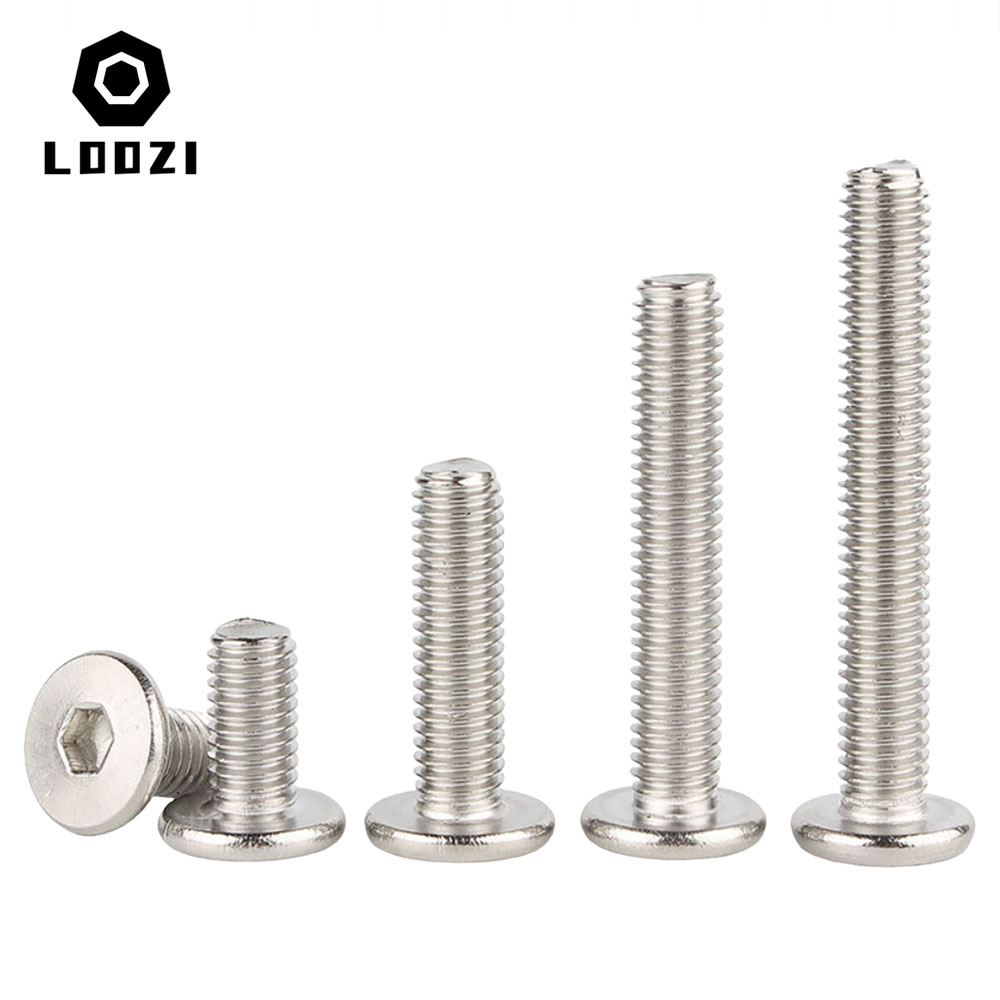 5/2,5/50pc m2 m2, 5 m3 m4 m5 m6 m8 Sechskant-Innen sechs kant buchse aus Edelstahl, ultra dünne, super flache Wafer kopfs ch raube – Detail 8