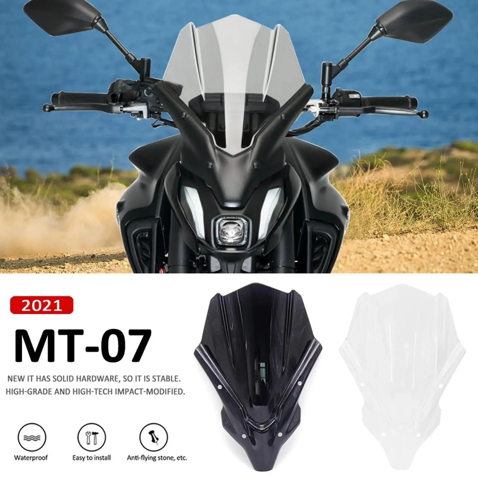 Motorcycle Front Windscreen Windshield Deflector, for  Sturdy