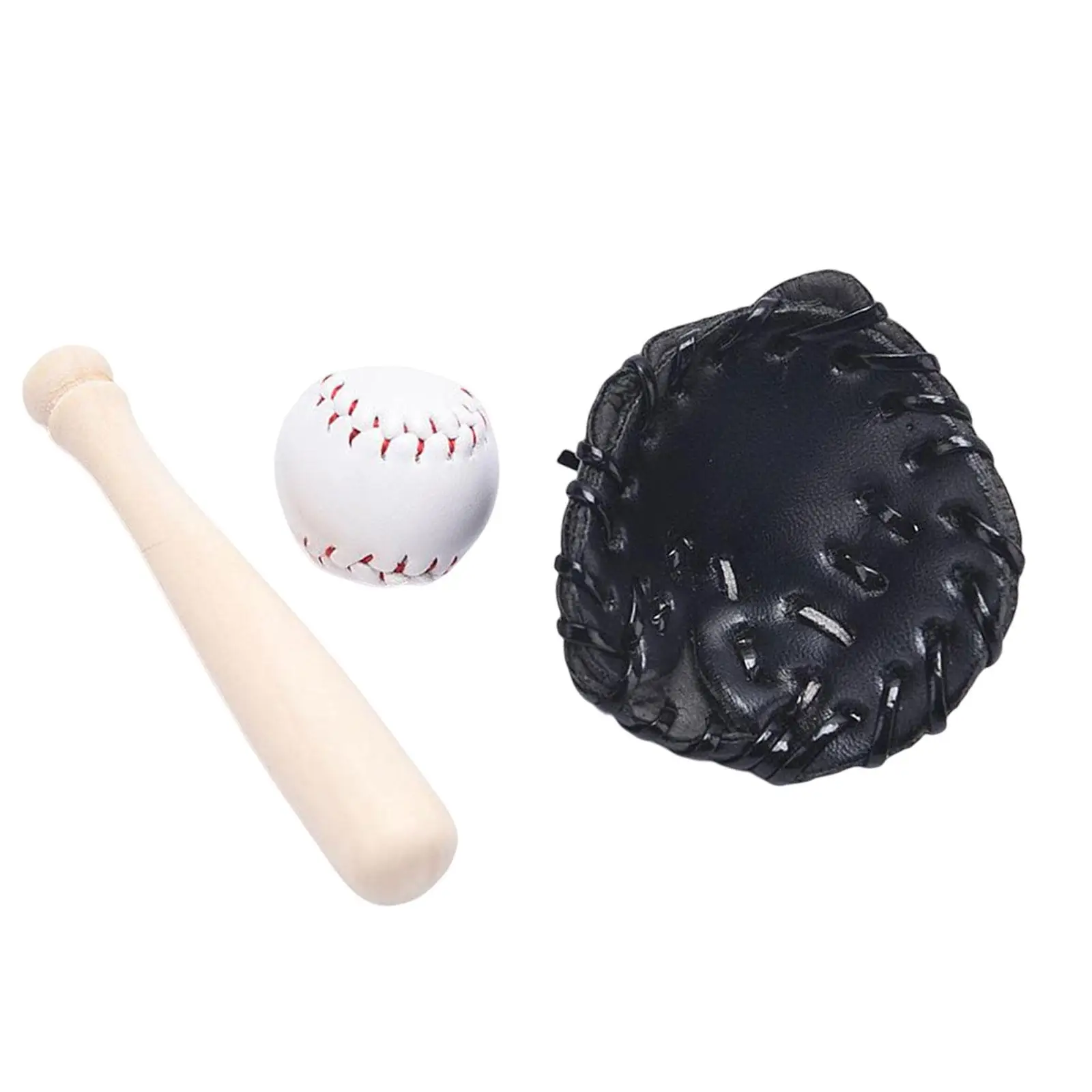 Miniature Baseball Pole Glove Model for 1/6 1/12 Dollhouse DIY Accessories