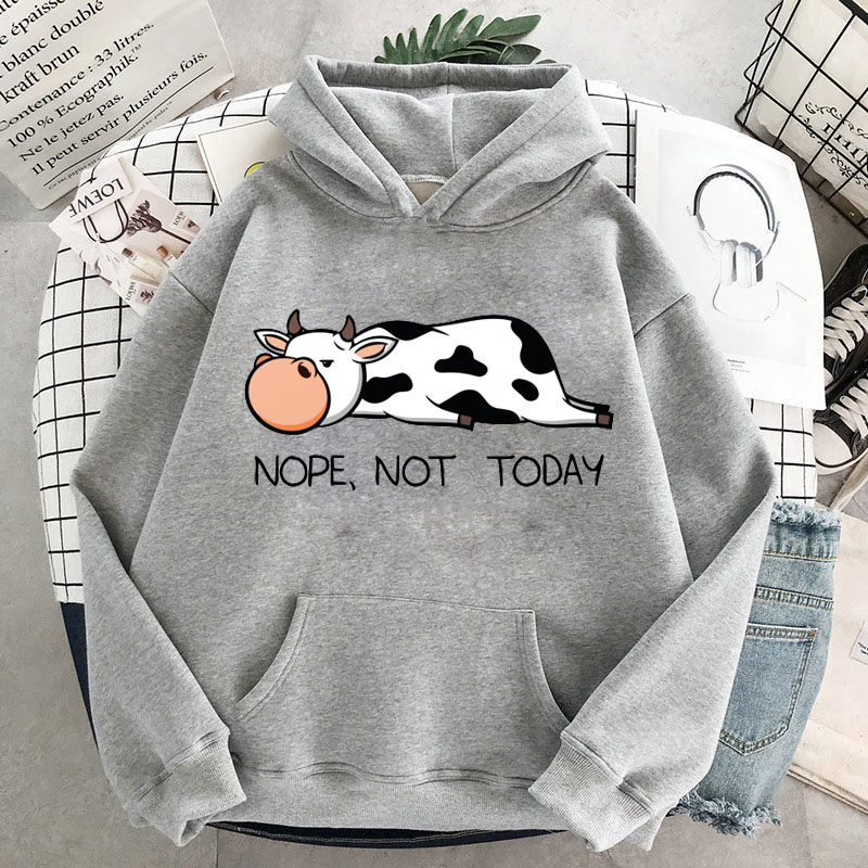 Mulheres Engraçadas Vacas Imprimir Hoodies, Hip Hop