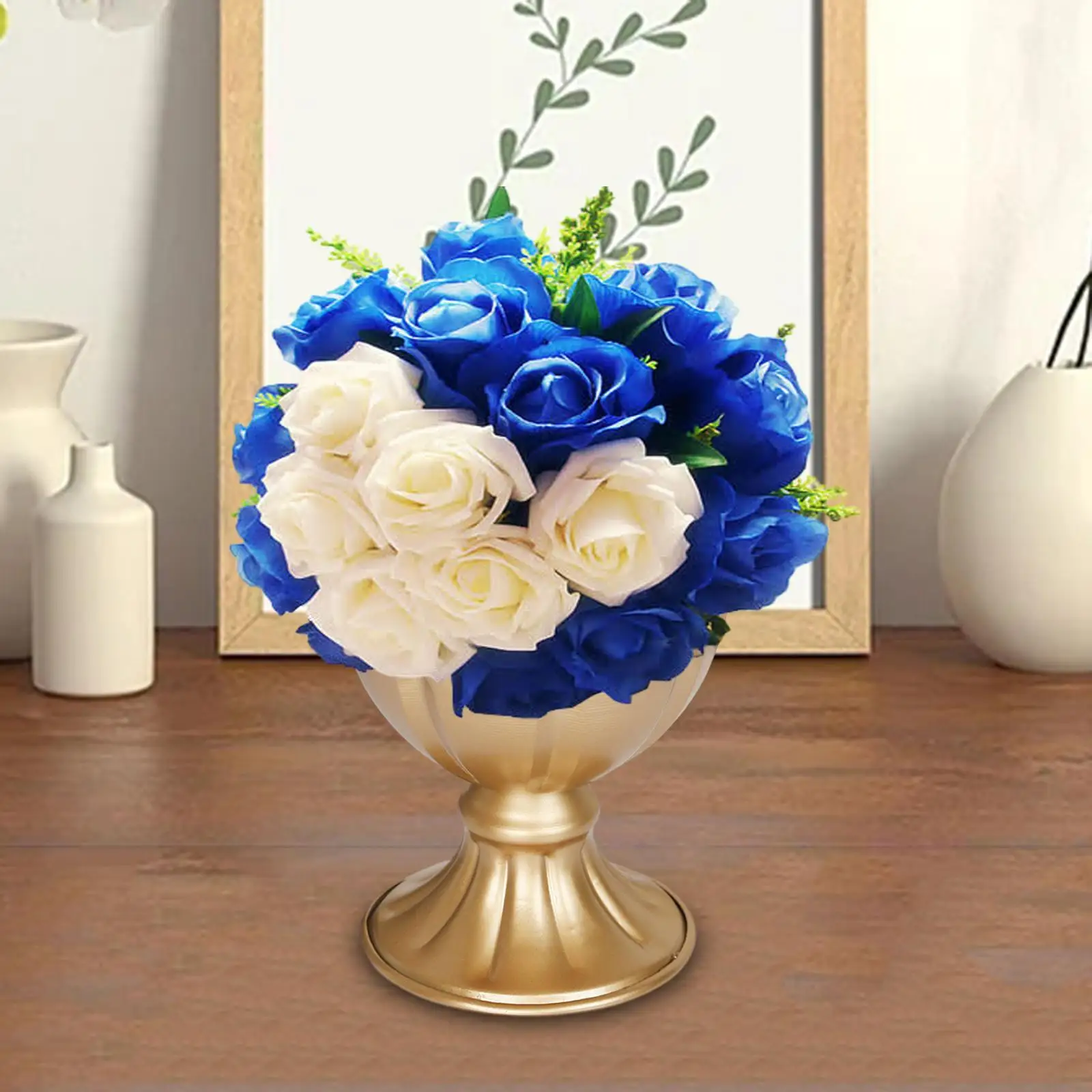 Flower Vase Photography Props Desktop Ornament Elegant Flower Pot Stand for Living Room Desktop Office Restaurant Centerpiece