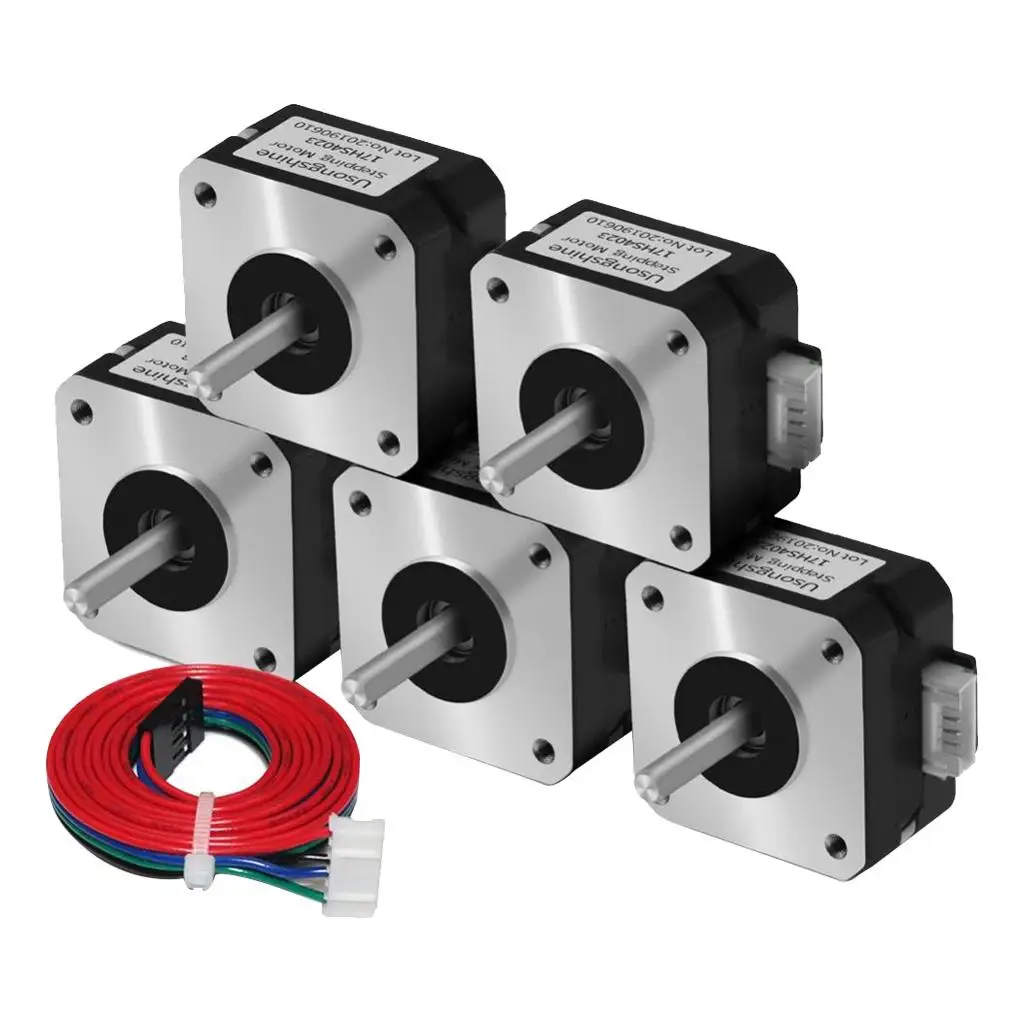 5Pieces 17HS4023- 2Phase Stepper Motor Extruder With 4 For 3D Printer