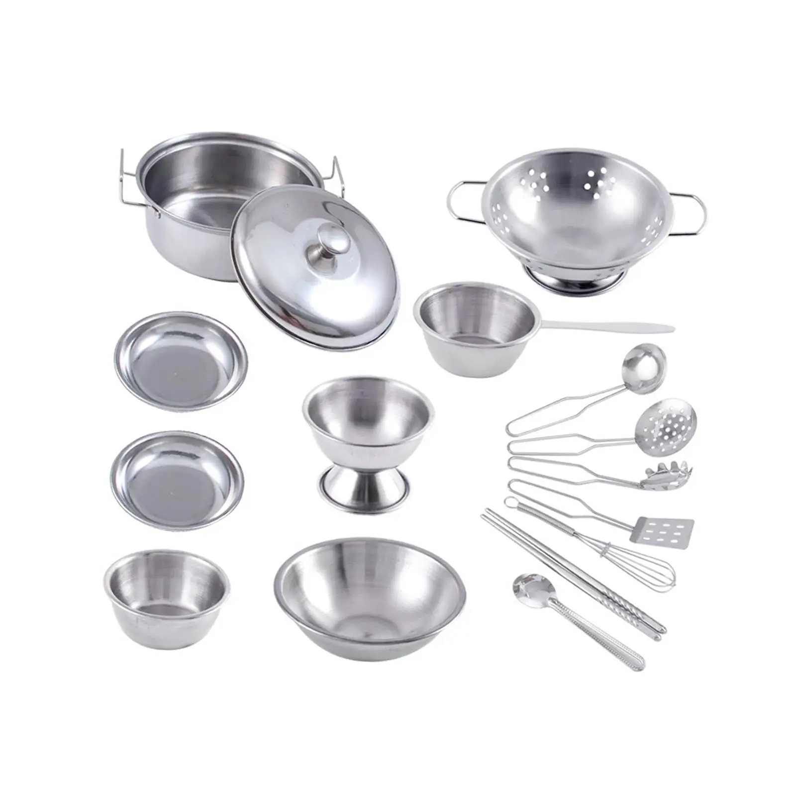 16 Pieces Kids Pretend Play Cookware Set Kitchen Toys Accessory Durable for