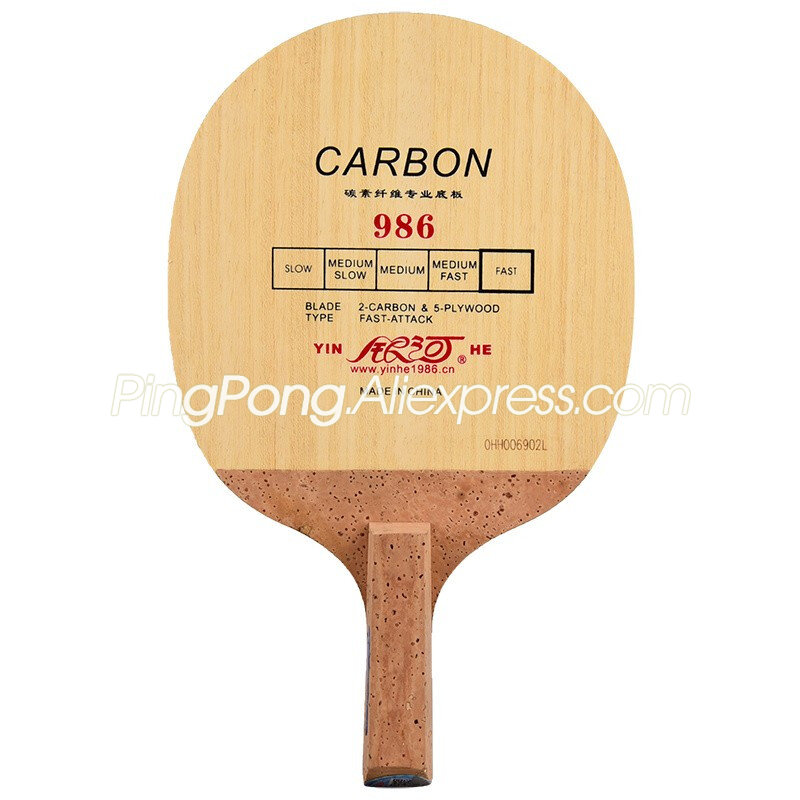 Original YINHE 986 Carbon Tischtennisschläger (Korea Typ Fast Attack) Japanischer Penhold JS Griff Schläger Ping-Pong-Schläger Paddel – Detail 2