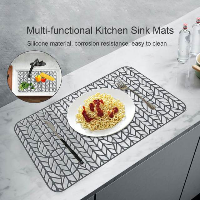 Kitchen Silicone Mat Non Slip Table Mat Heat Resistant Sink Countertop  Insulation Mat Dishes Drainage Cup Mat Kitchen Accessori - AliExpress