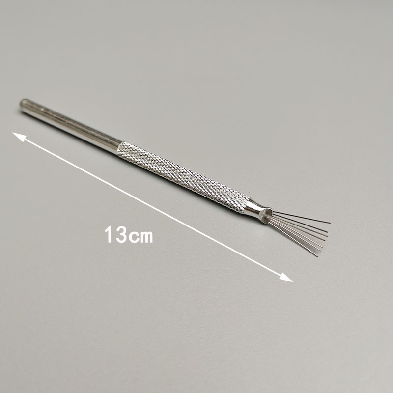 Description Picture 5 of item7 Pin Feather Wire Texture Ceramics Tools Polymer Clay Sculpting Modeling Tool DIY Pottery Brush Pottery Tools Cake Accessories