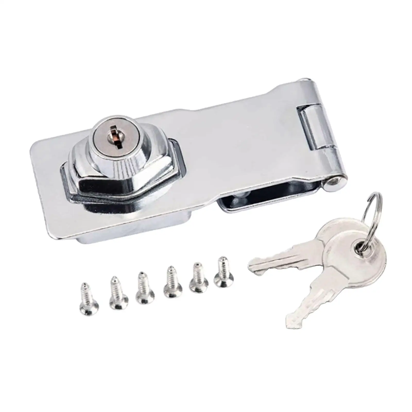 Keyed Hasp Locks Hasp Lock with Screws 2 Keys Tool Box Locks