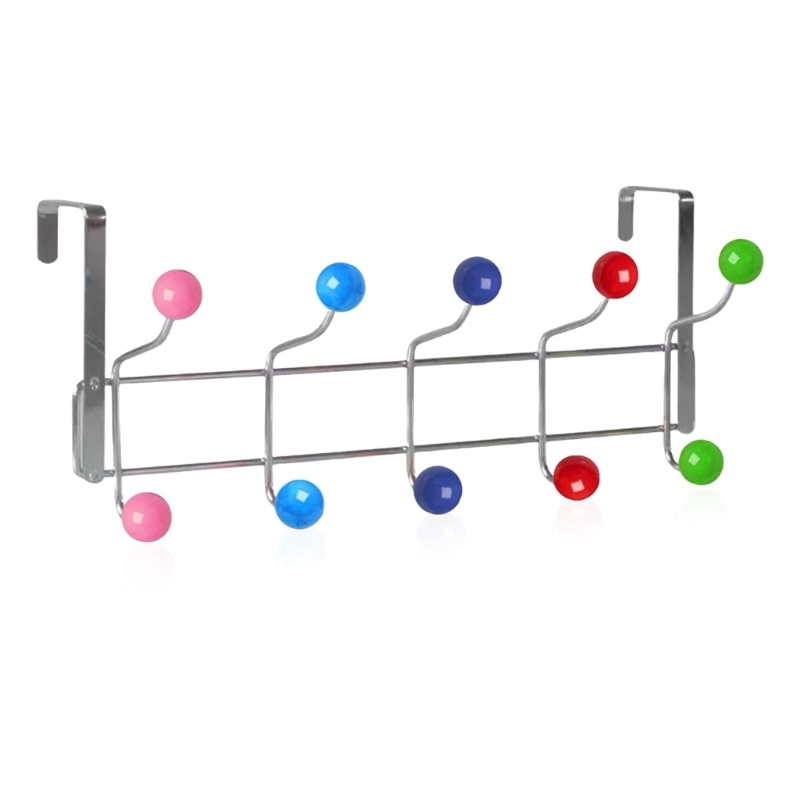 Multicolors Over Door Hanger for Clothes Hanging Heavy Duty Over Door Hooks for Bedrooms Bathroom Door 10 Hooks Hanger for Coat