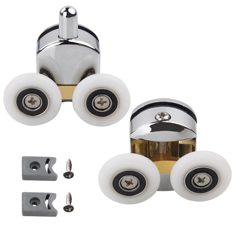 Description Picture 6 of itemGlass Sliding Door Pulley  Adjustable Upper Bottom Rollers Pulleys Runner for Shower Cabin Room Bathroom Dropshipping