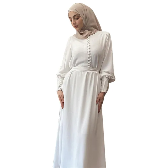 Muslim Dress Women Hijab Abaya Caftan Marocain Long Robe Islamic Clothing  Big Swing Vestido Chiffon Kaftan Turkey Islam Dresses