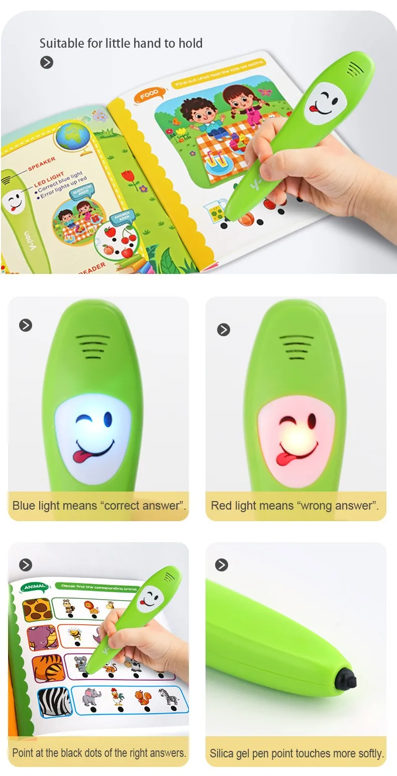 Educational Smart Talking Pen For Kids With Learning Sound Book_voghion.com