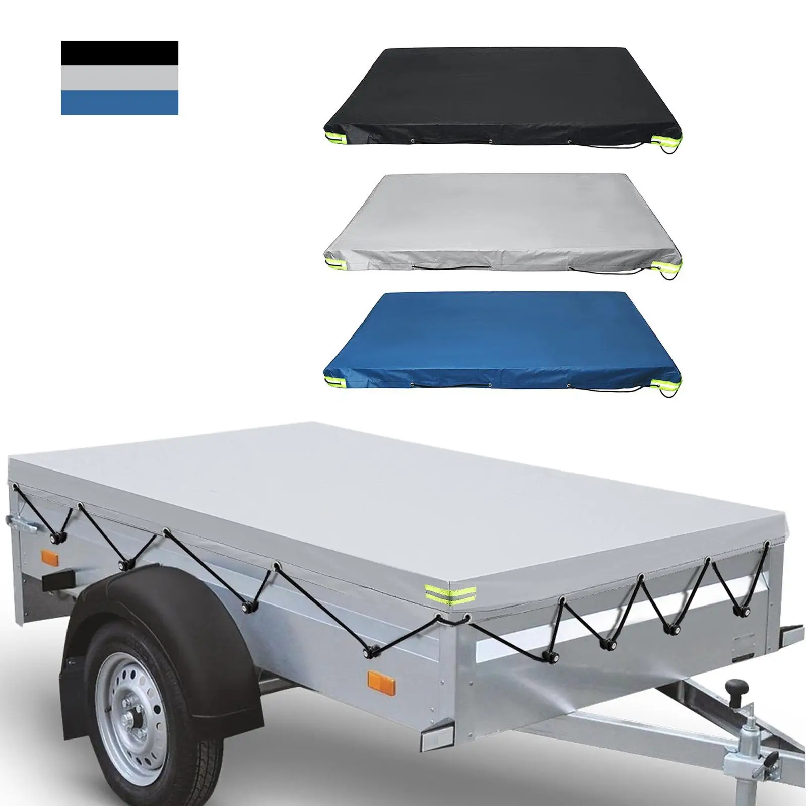 Trailer Cover Waterproof with Elasticated Cord Dustproof  PVC Accessories Canopy Roof Tent Tarp Car  for Outdoor Camping RV