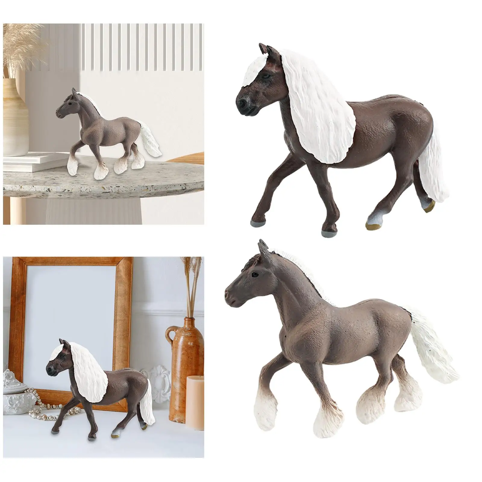 Horse Model Realistic Animal Playset Model Party Favors Animals Figures for Desktop Decor Cake Toppers Ornament Boys Toddlers