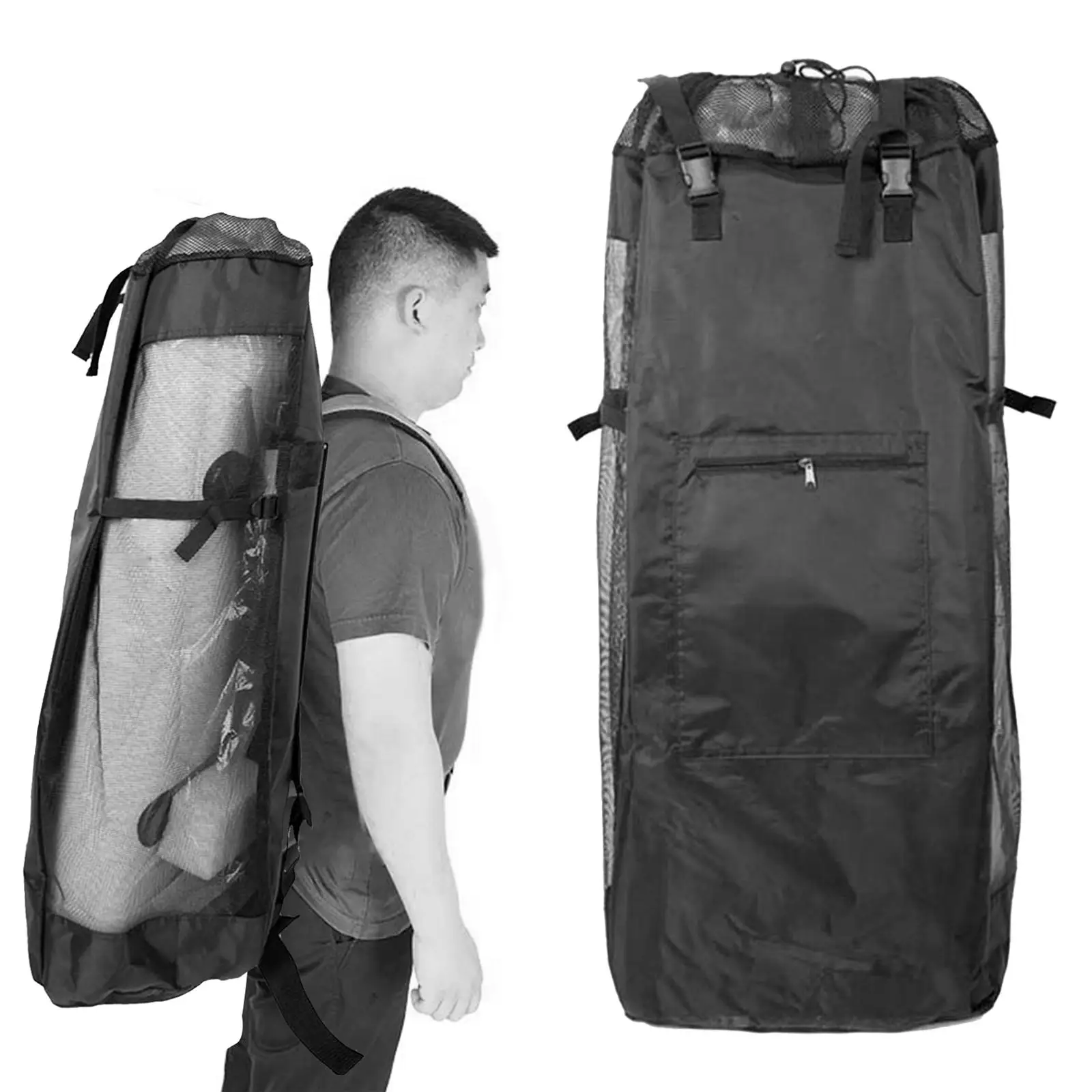 Nylon Inflatable Paddleboard Backpack with Zipper Carrier for Standing Board