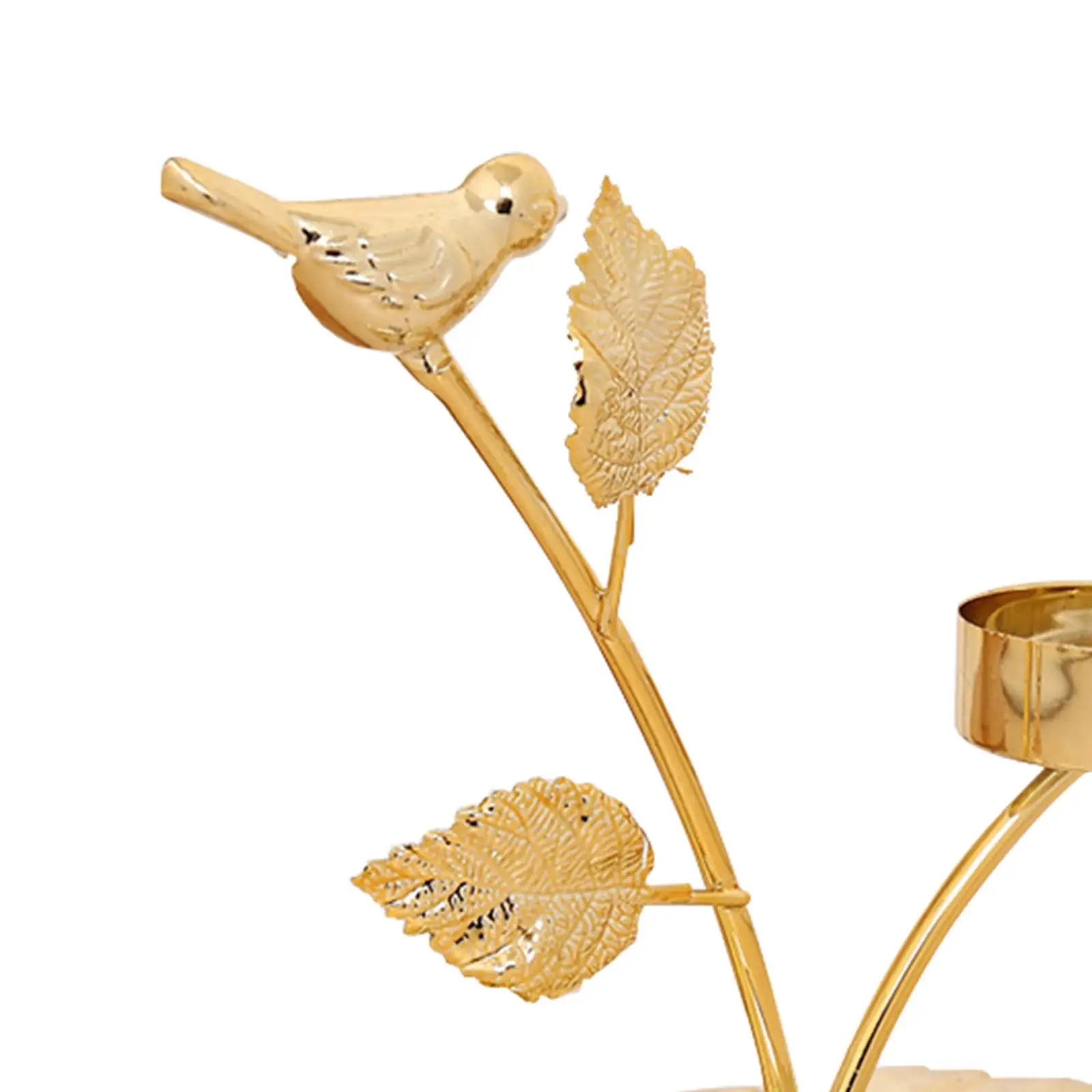Candle Plate Iron Bird Decor Ornaments Tea Light Holder Candlestick Holder for
