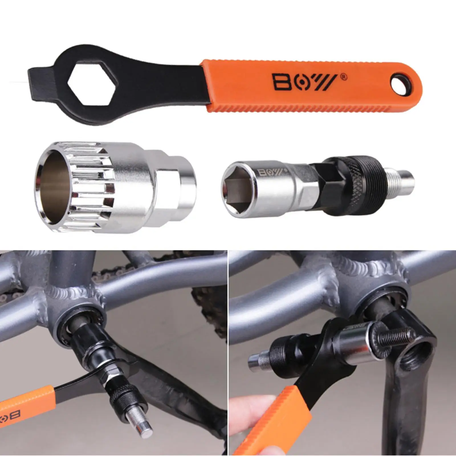 Bottom Bracket Remover Removal Tool with Spanner Bike Crank Extractor Kit