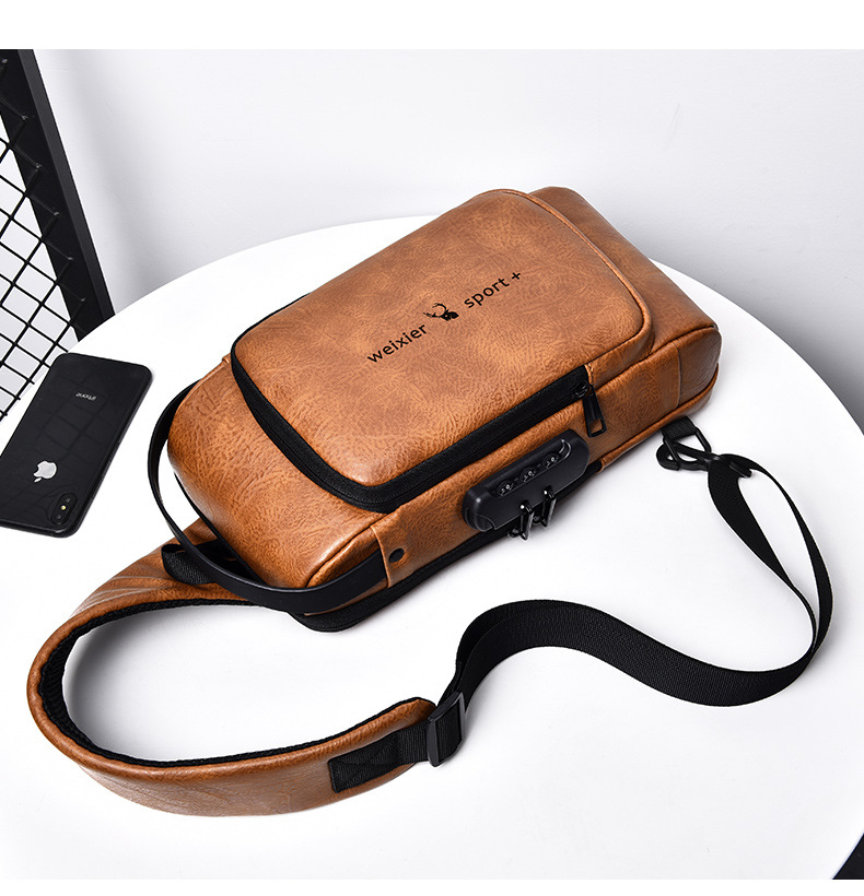 Title 19, New Casual Chest Bag Travel shoulder bag Men Mu...