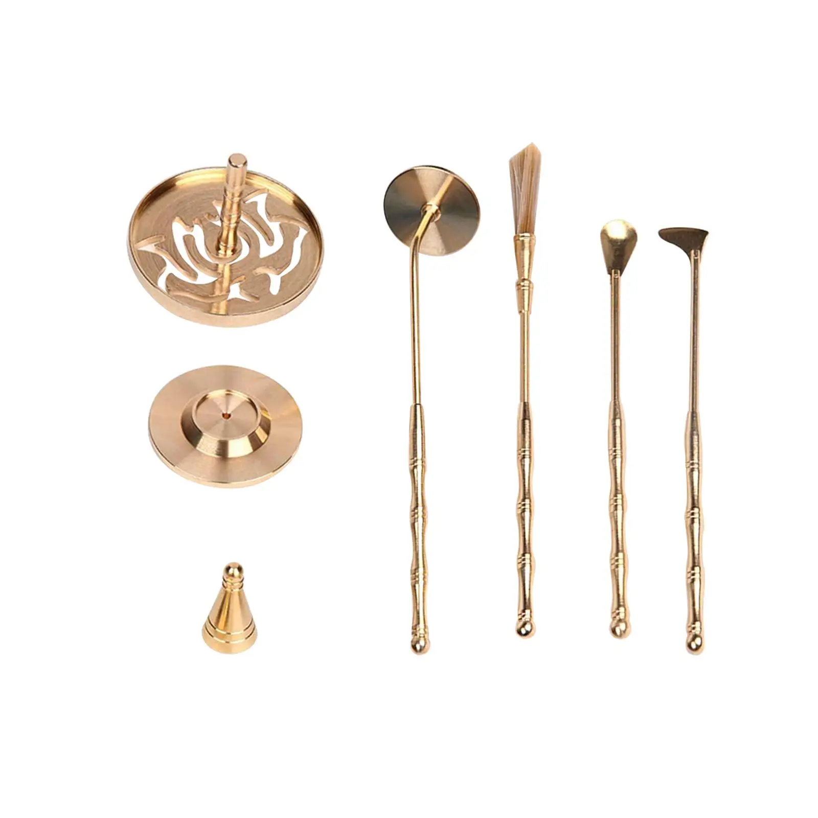 Incense Making Home Decorations Ash Press Temple Portable Incense Spoon DIY Craft Censer Tool Set for Yoga Holidays Gift Party