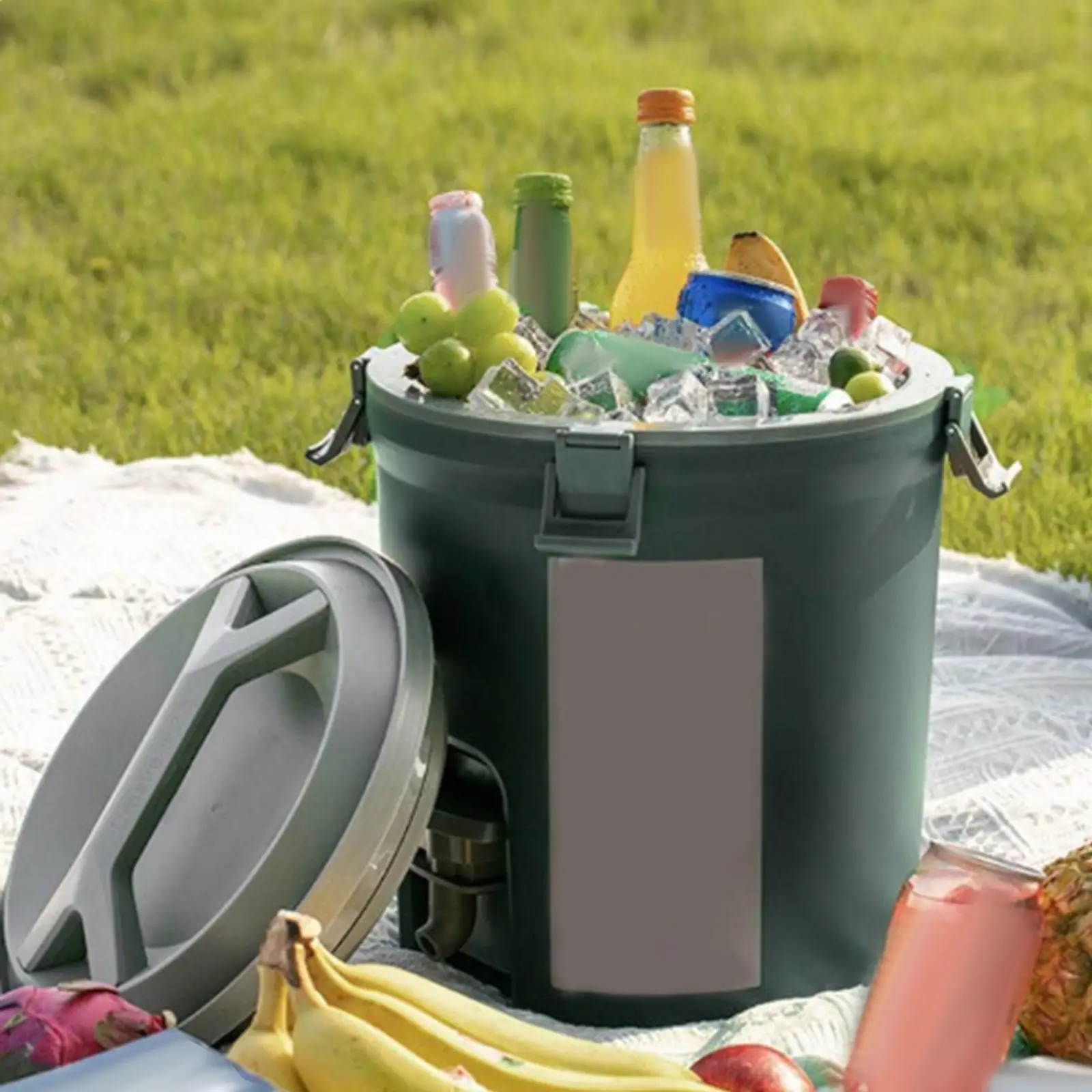 Outdoor Camping Insulation Bucket Water Beverage Dispenser Large Capacity Portable Sport Beverage Cooler for Travel Picnic Car