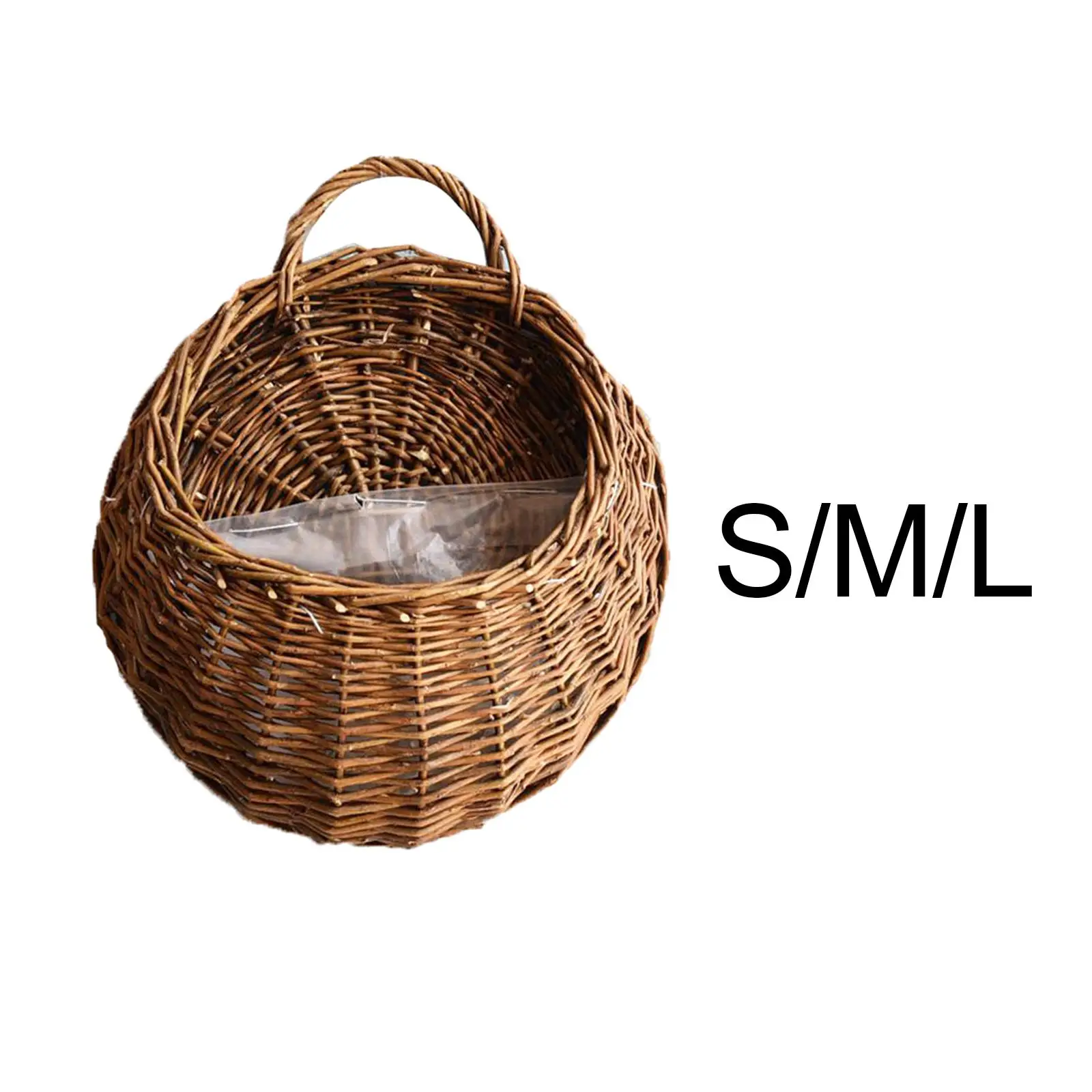 Woven Flower Basket Rustic Laundry Basket Round Crafts for Patio Wedding