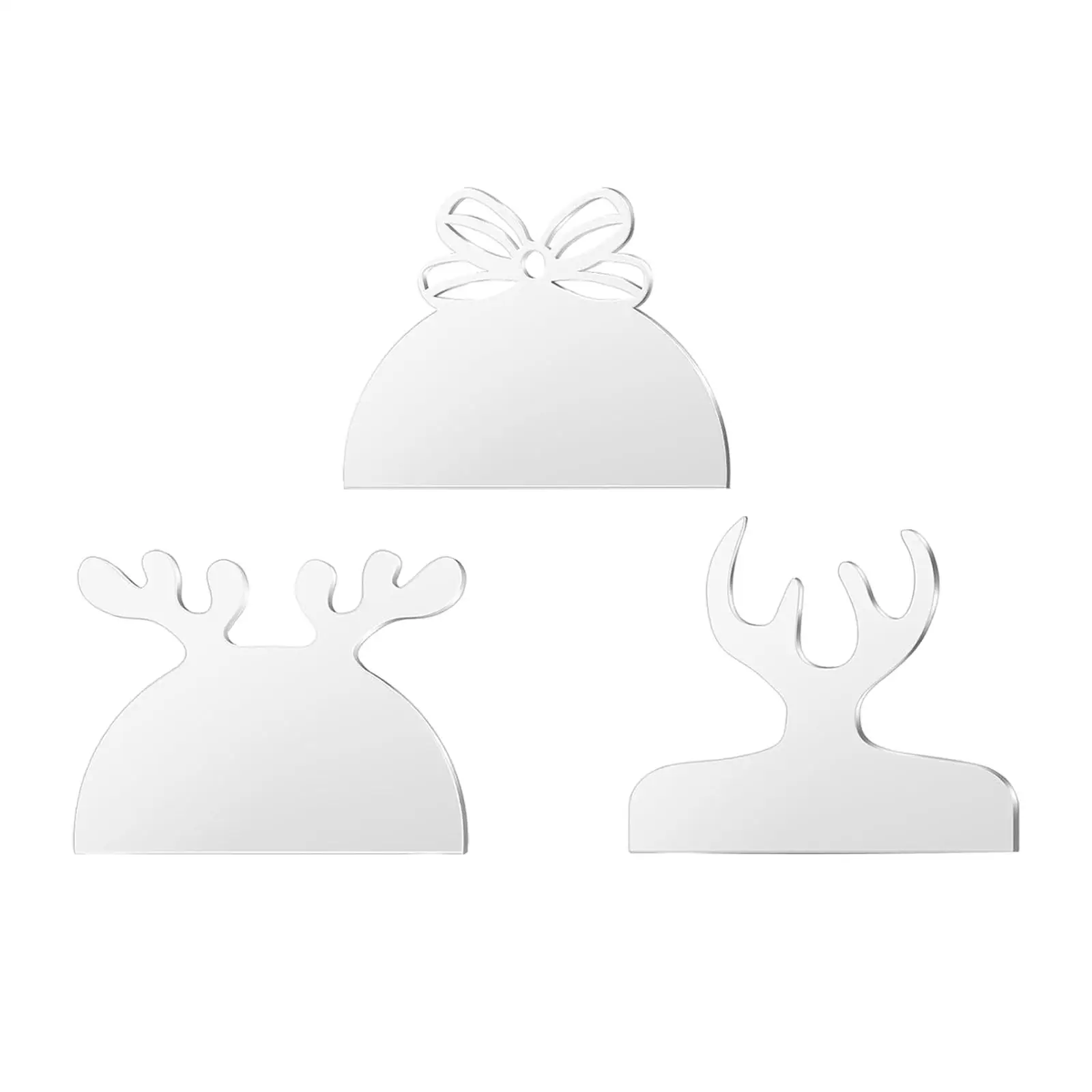 3Pcs Charcuterie Template Holiday Decorations Christmas Elk Router Templates Guide Tools Xmas Theme Cutting Board Stand Template