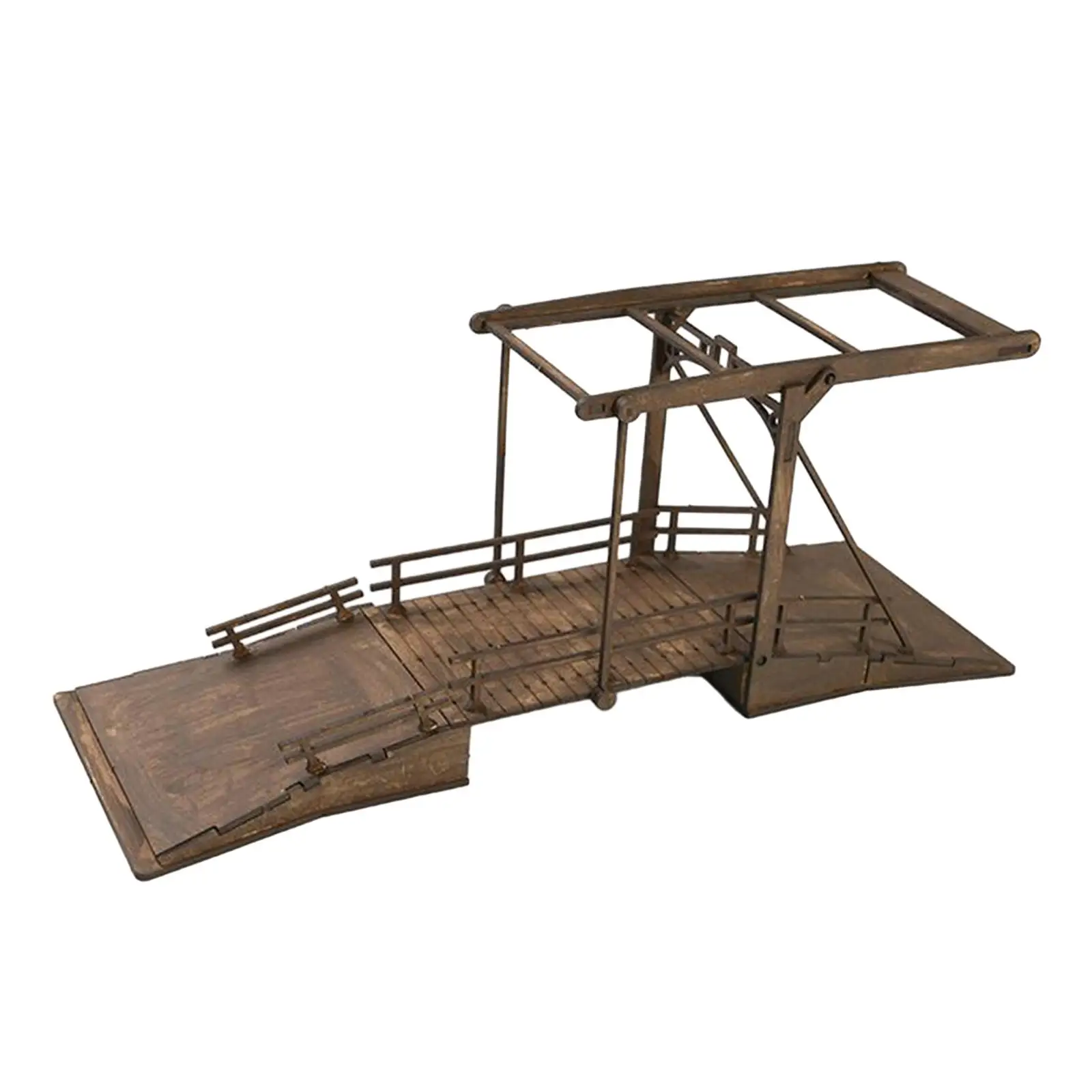 1/72 Scale 4D Wooden Bridge Model Reconnaissance Vehicles DIY Handmade for Table Scene Boys Tabletop Decor Display Party Favors