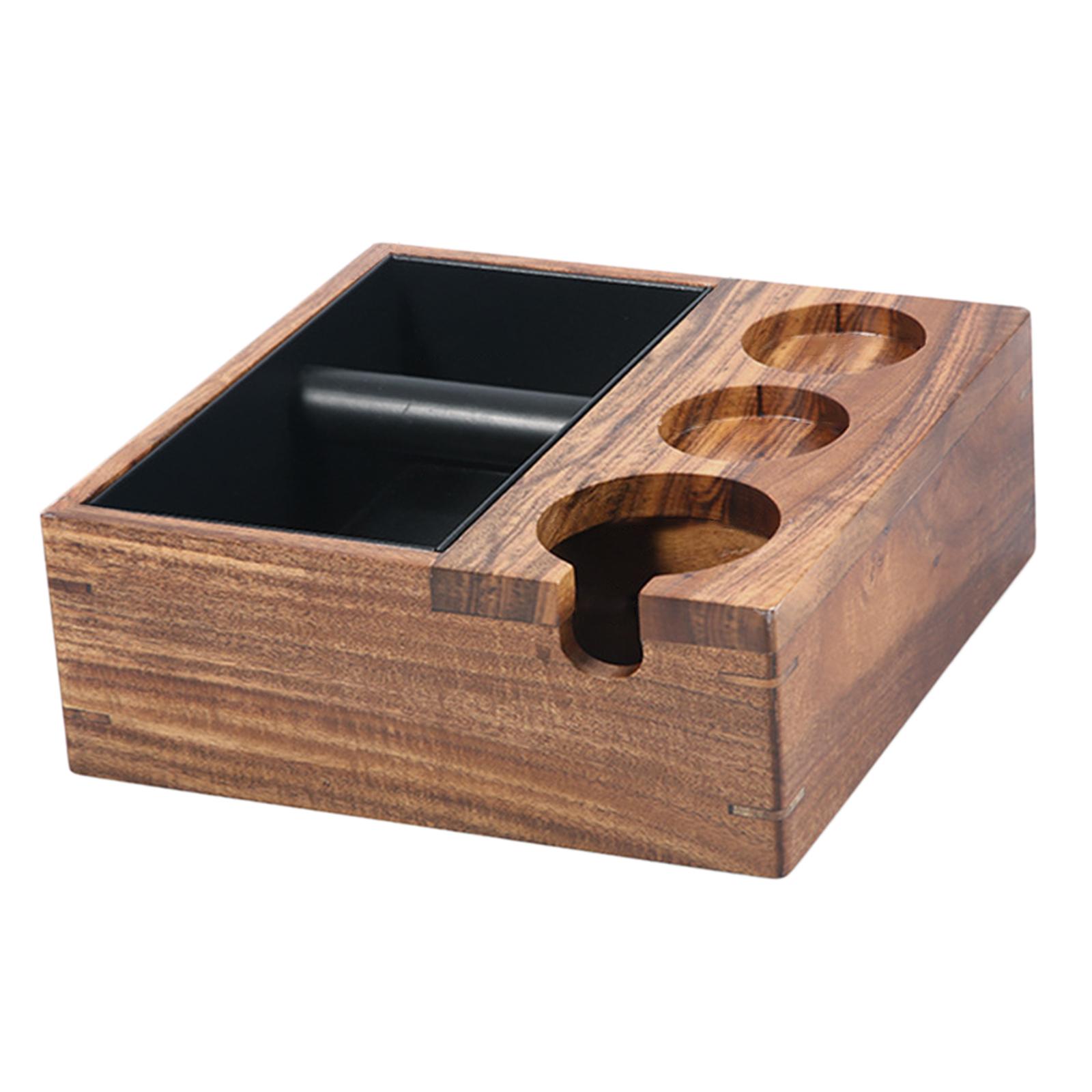 Wood Coffee Knock Box Holder Pad Tamping Station Coffee Tamper Station Coffee Machine Accessories Durable Coffee Tamper Mat