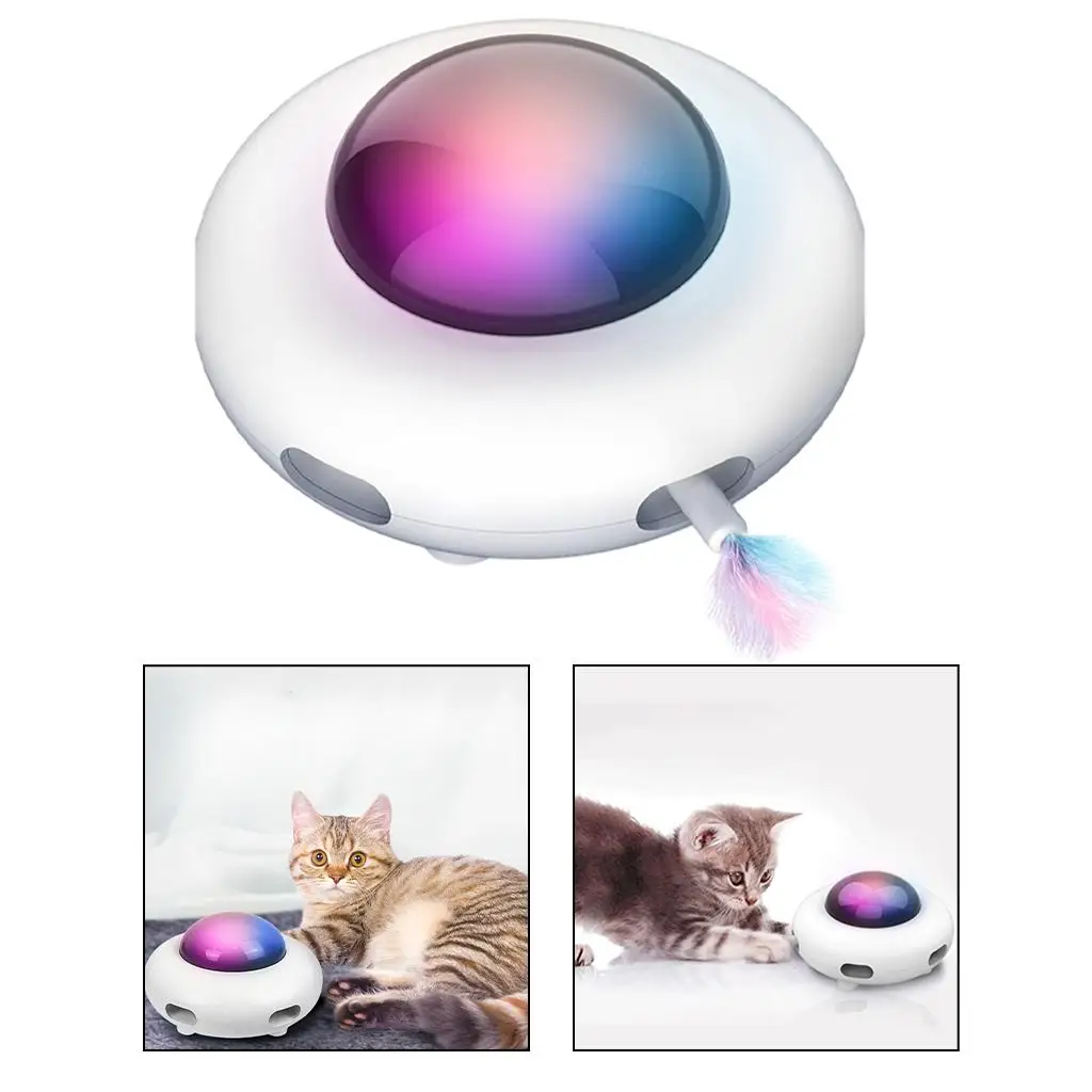 Funny Interactive Cat Toys Electric Automatic Feather Turntable Teaser Game