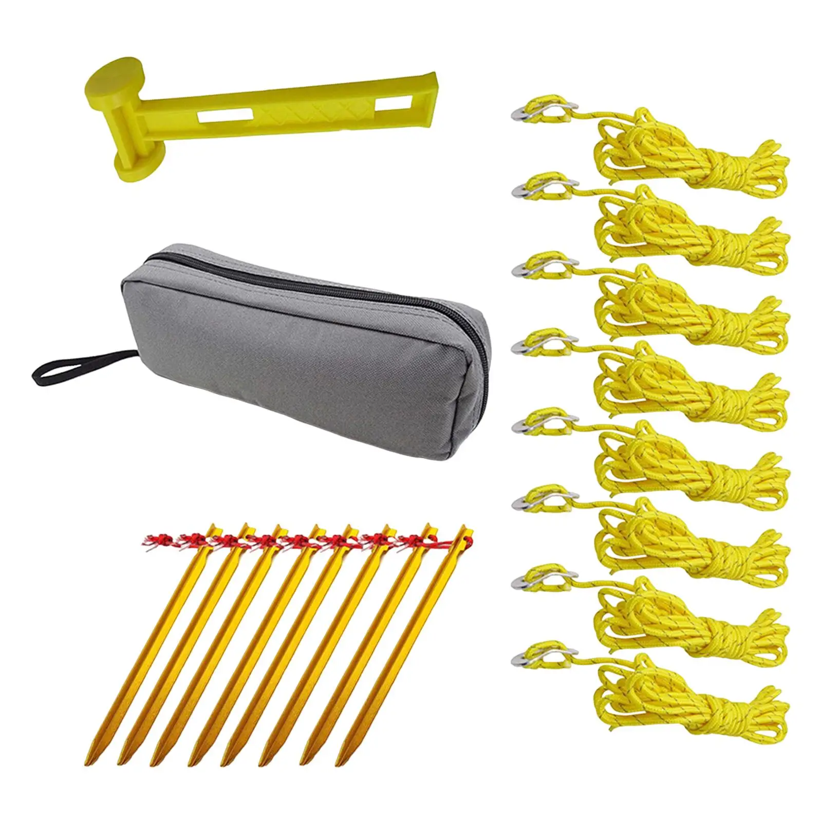 Mallet Hammer Tent Stakes Sturdy Durable Multifunctional Tent Pegs for Garden Nets Outdoor Traveling Hiking Netting Tarpaulin