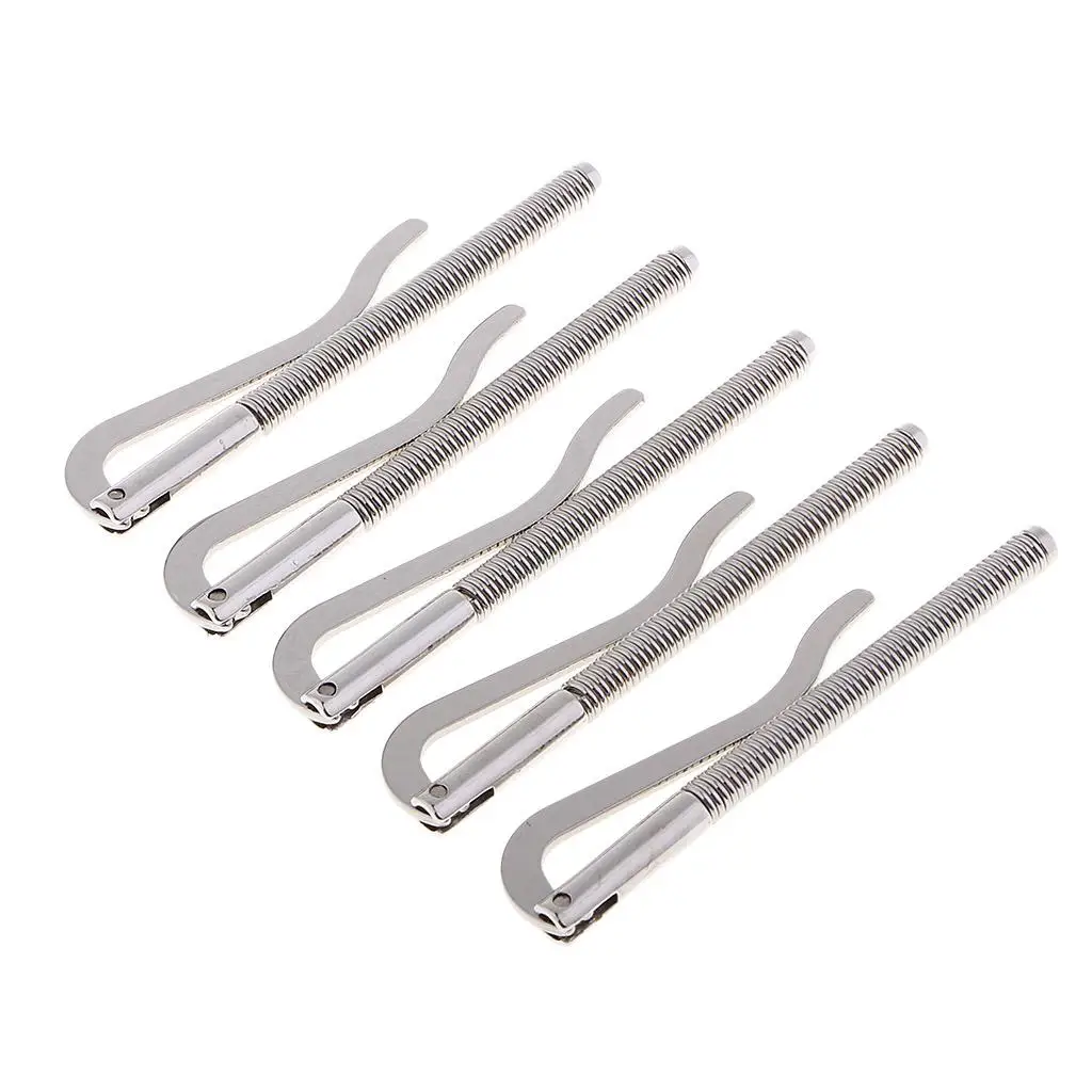 5Pcs Metal Bifold Money Clip Bar Wallet Replace Parts Spring Clamp Cash Holder 90mm Silver