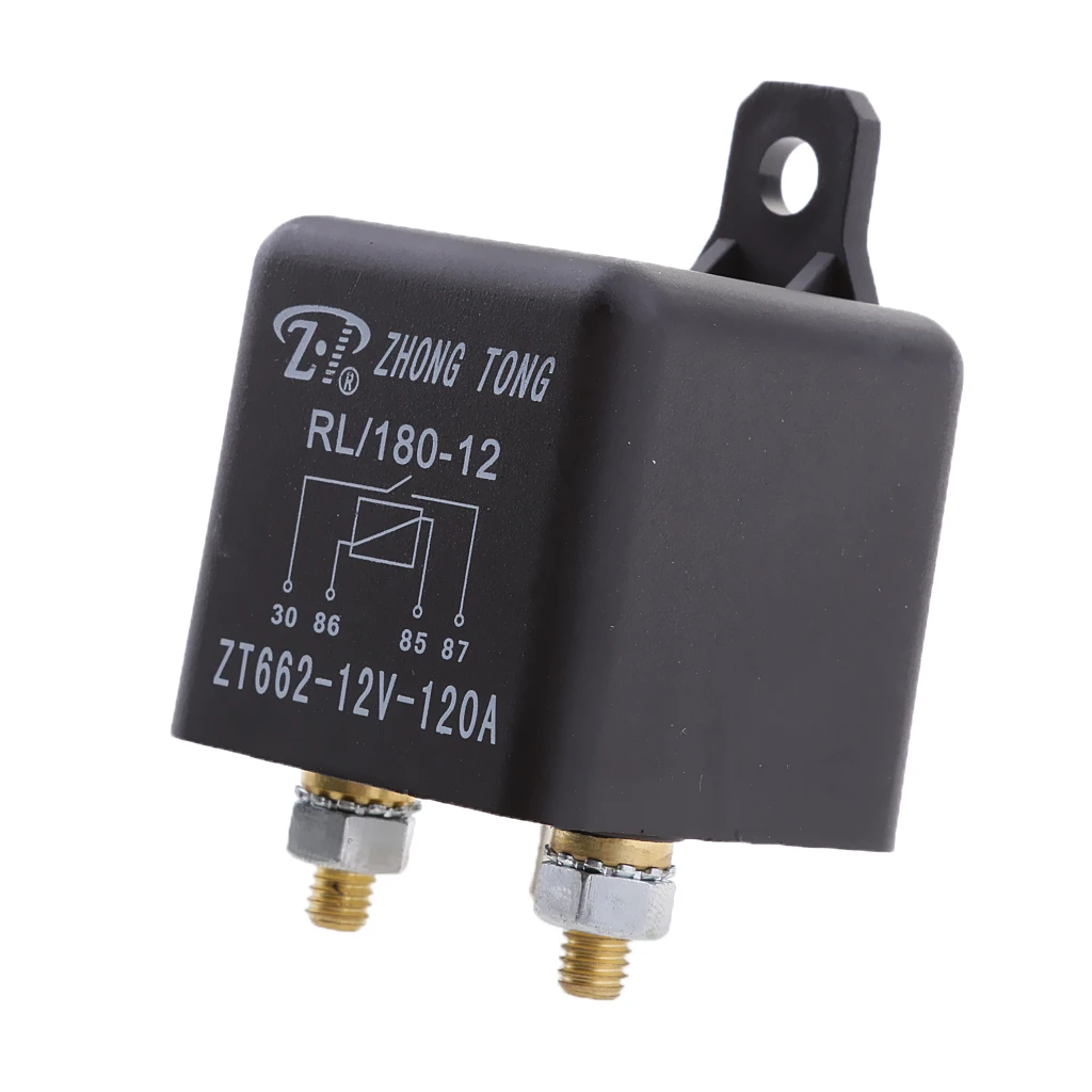 120 Amp Split Charge Relay Switch - 4 Terminal Relays for Truck Boat Marine