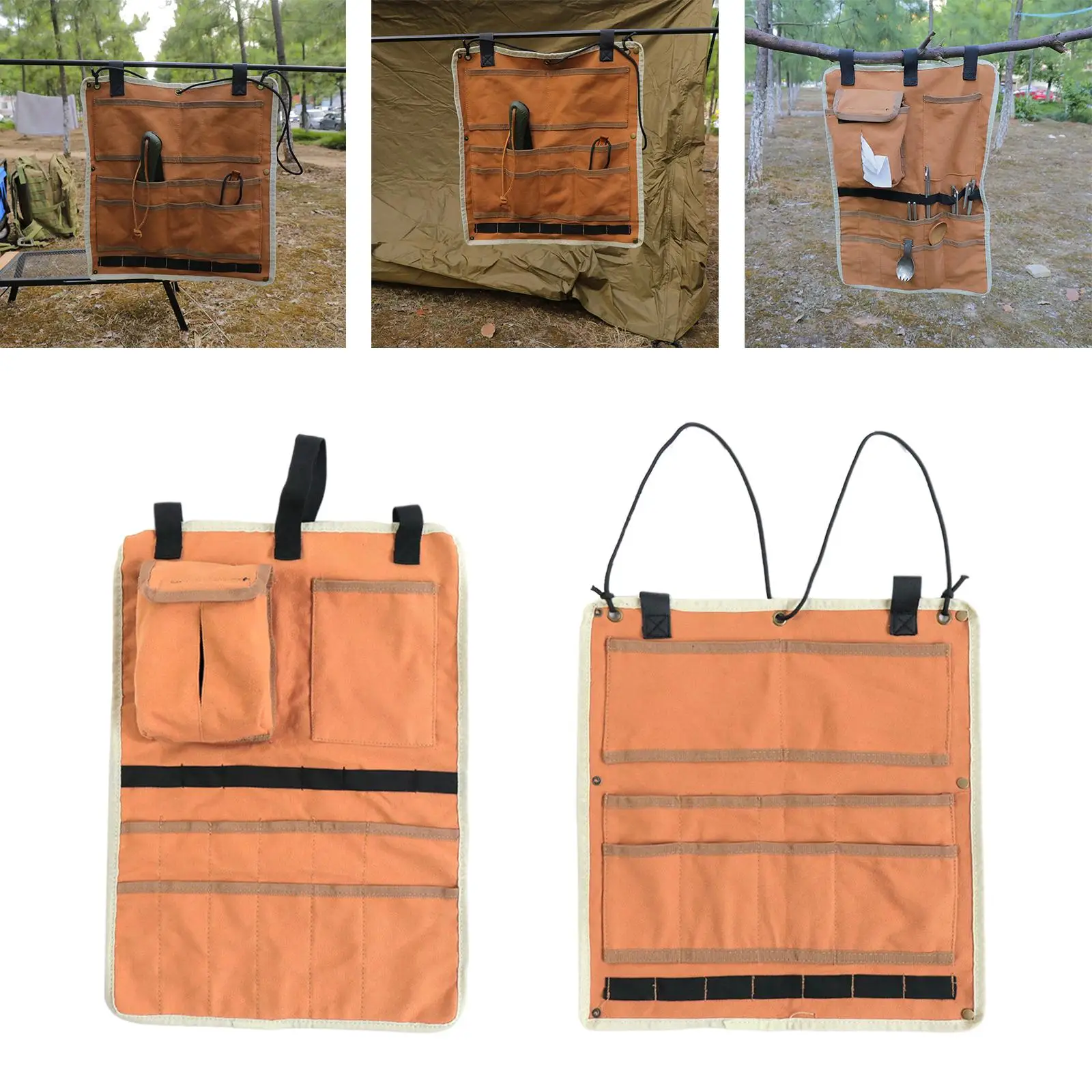 Outdoor Tableware Storage Bag Cutlery Cooking Utensils for Barbecue Kitchen
