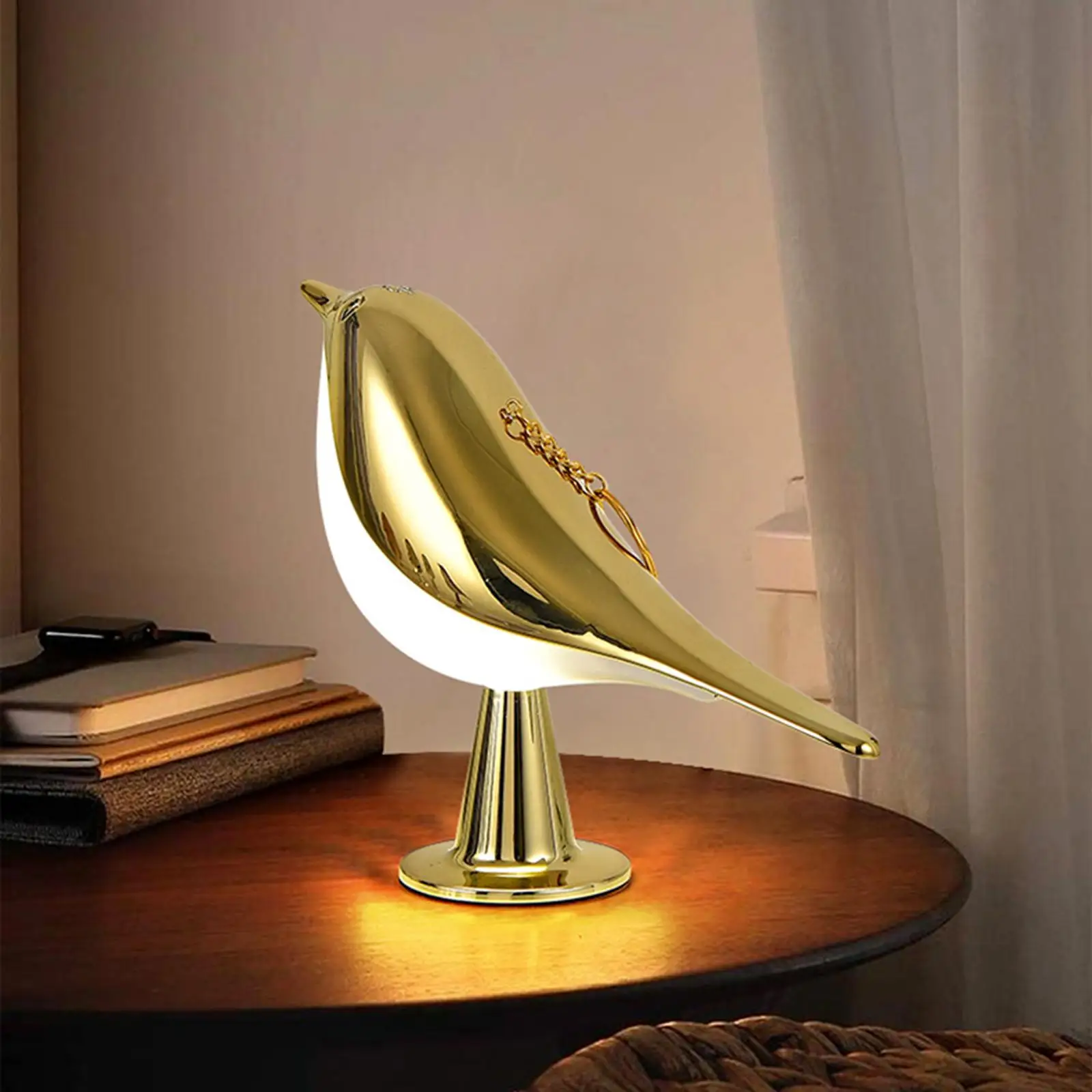 Bird Statue Desktop Light LED Nightlight Adjustable Kitchen USB Table Lamp