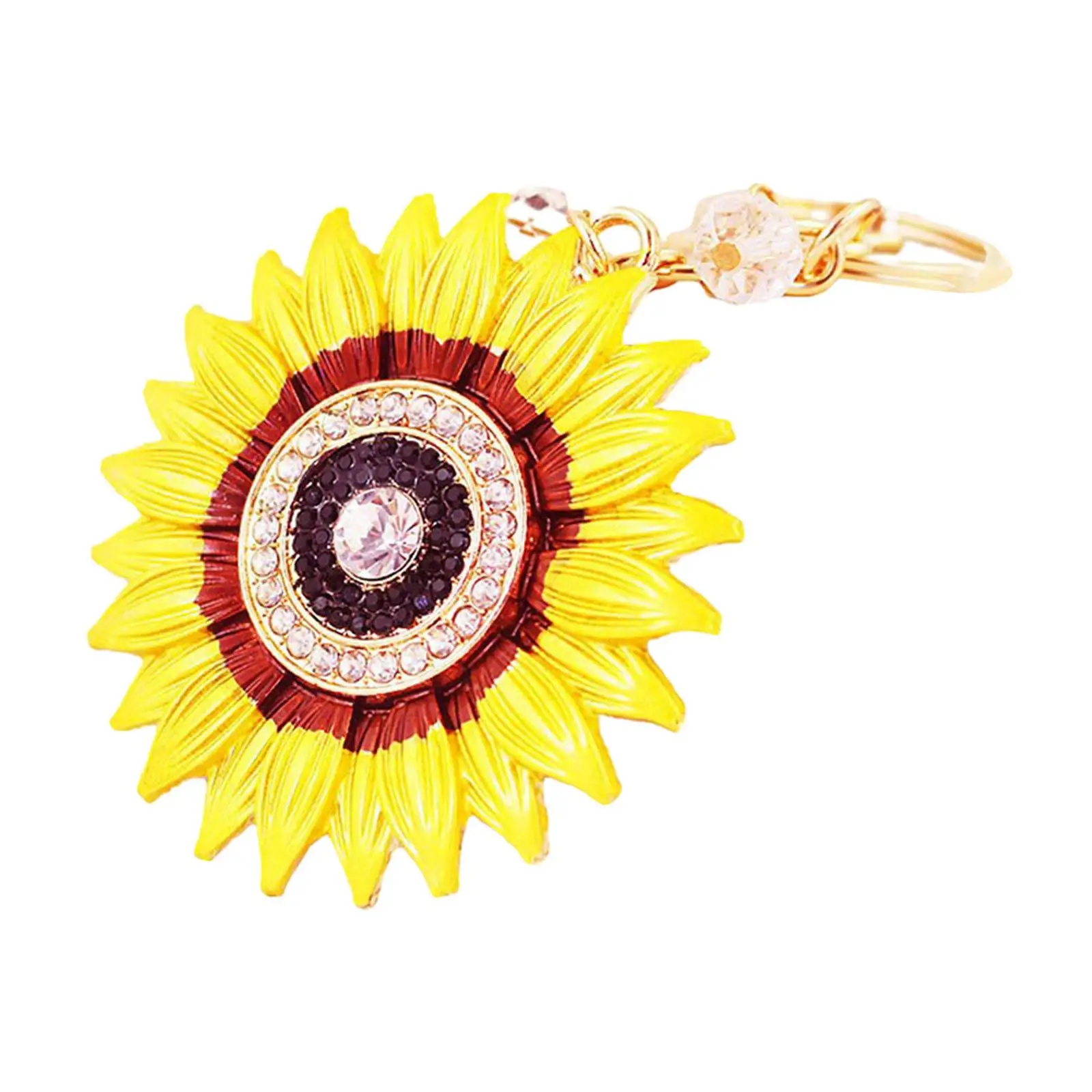 Sunflower Keyring Holder Keychains Pendant Gifts for Women Exquisite Unique Ornament for Bags Backpack Handbag Wallet