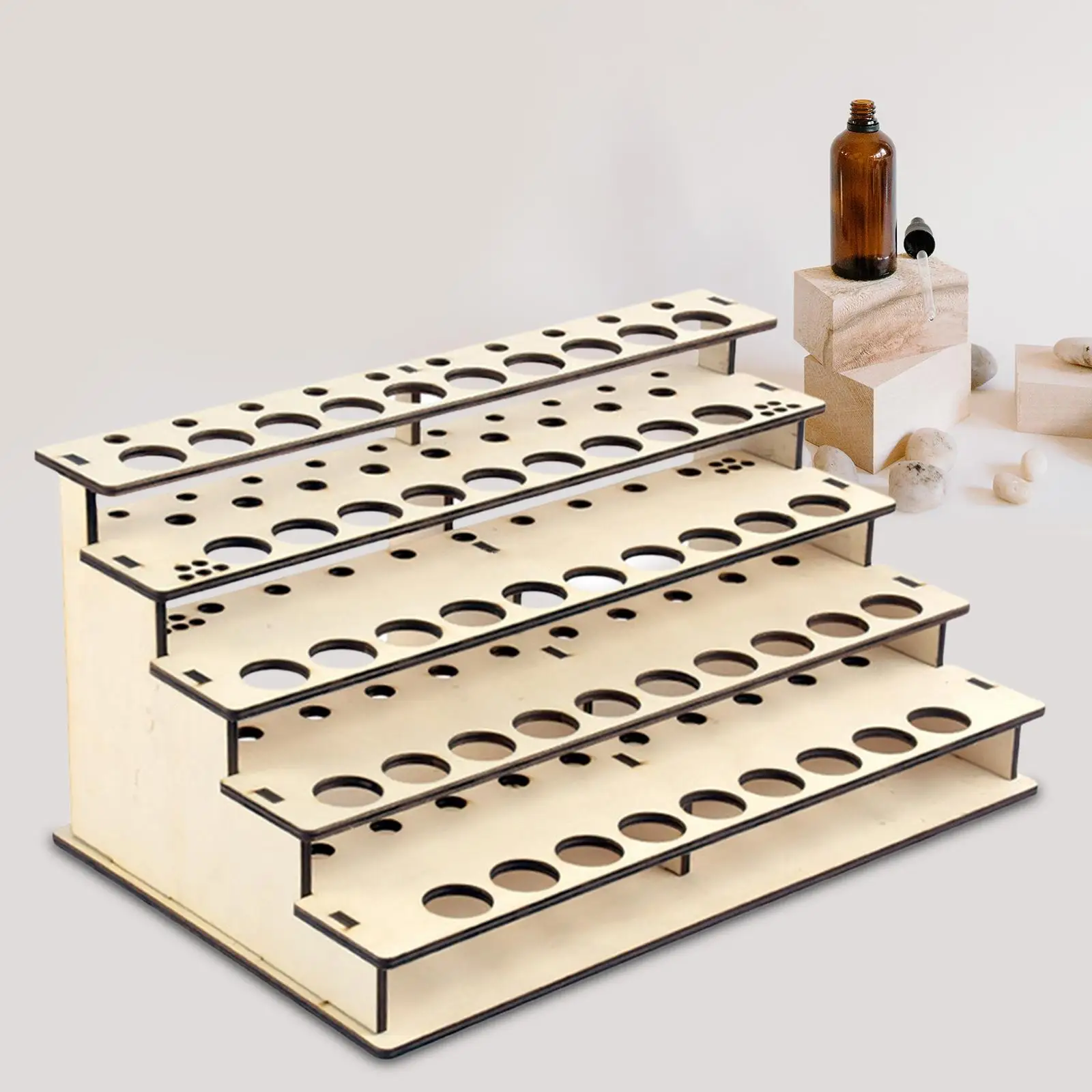 DIY Wooden Paint Storage Rack with 43 Holes for Miniature Paint Set Craft Paint Holder Paint Organizer for Home Workspace