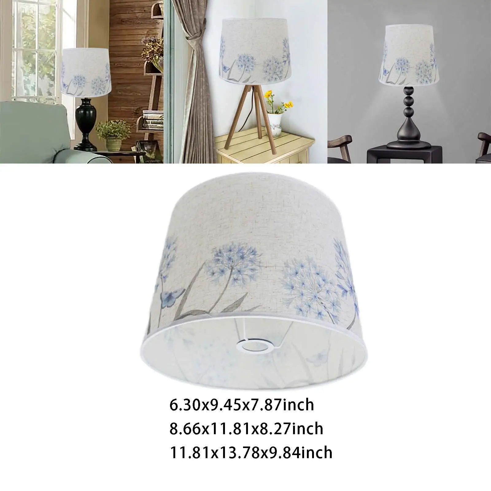 Rustic Style Simple Table Lamp Shade  Bouffant Lampshade  Fixtures Cover Removable Dustproof for Bedroom Office