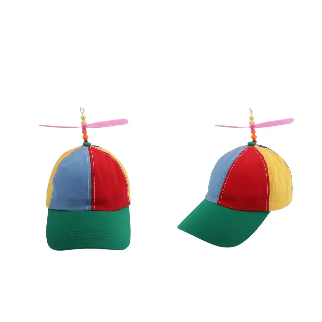 2 Pcs Novelty Child / Adult Size Helicopter Hat with Propeller