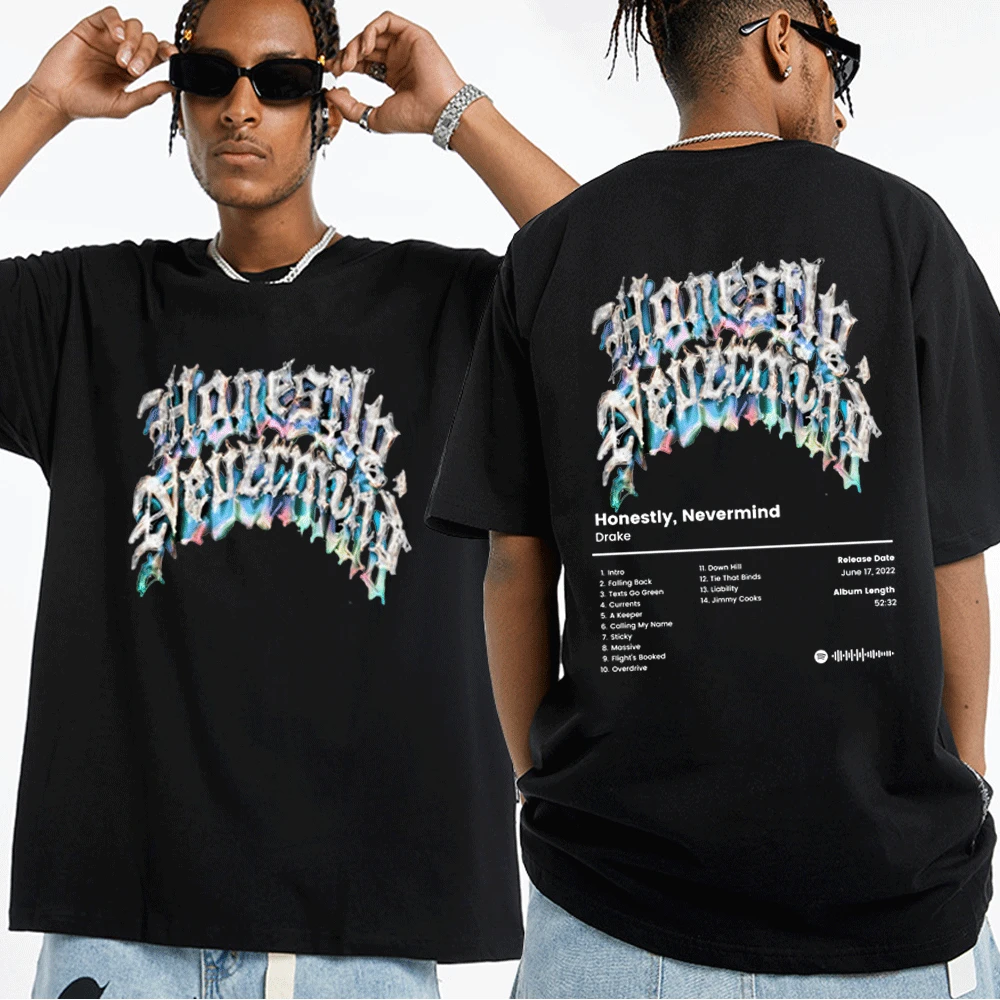 vervagen Catastrofe keten Oversized Album Shirt Men | Honestly Nevermind Drake | Drake Shirt Men |  Rappers Shirts - T-shirts - Aliexpress