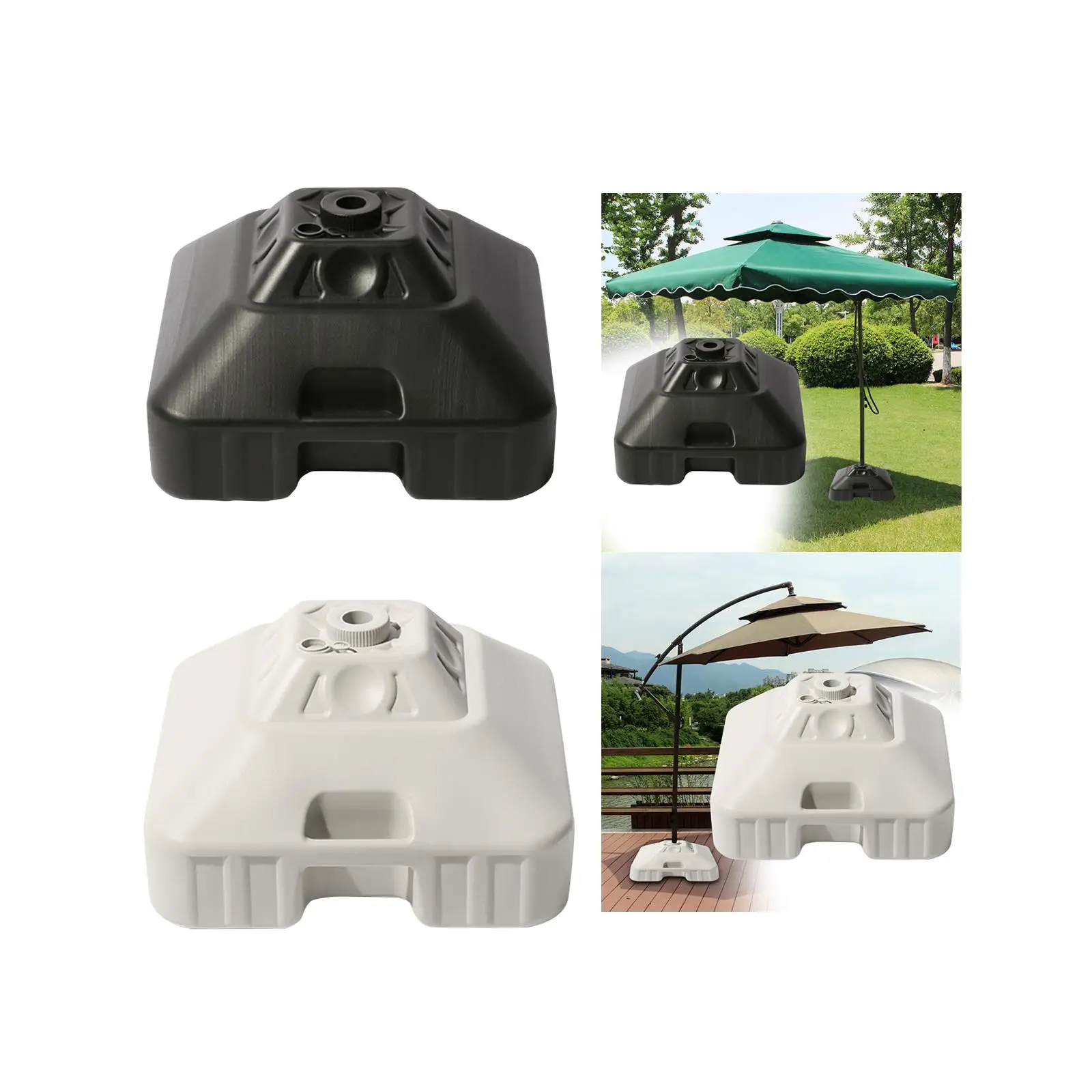 Umbrella Base Stand 30L Water or Sand Filled Weight Pole Holder Parasol Patio Umbrella Stand for Garden Yard Lawn Outside Patio