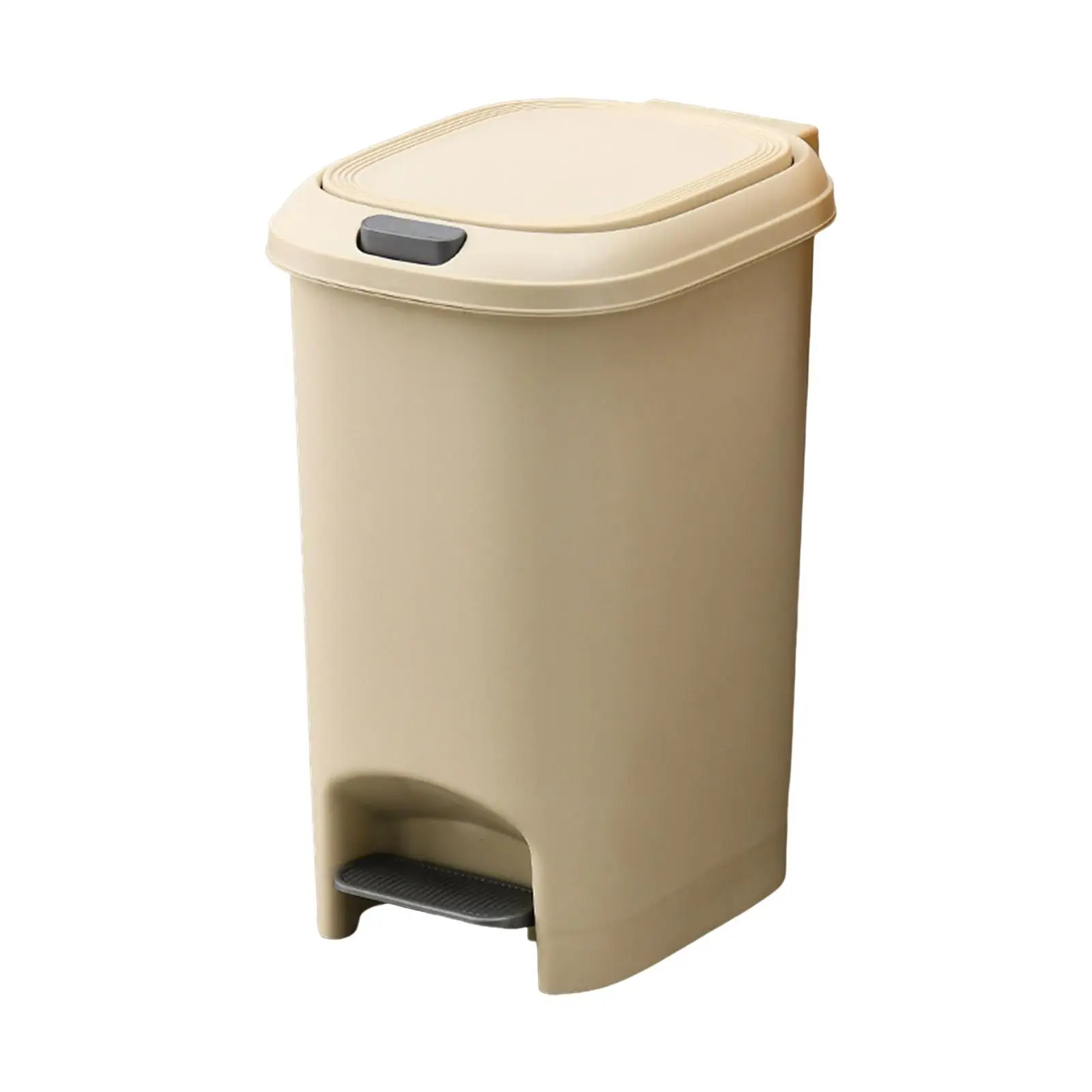 Step Trash Can Light Close Lid Rectangle 8L Removable Inner Bucket Household Dustbin for Hotel Livingroom Home Office Bathroom